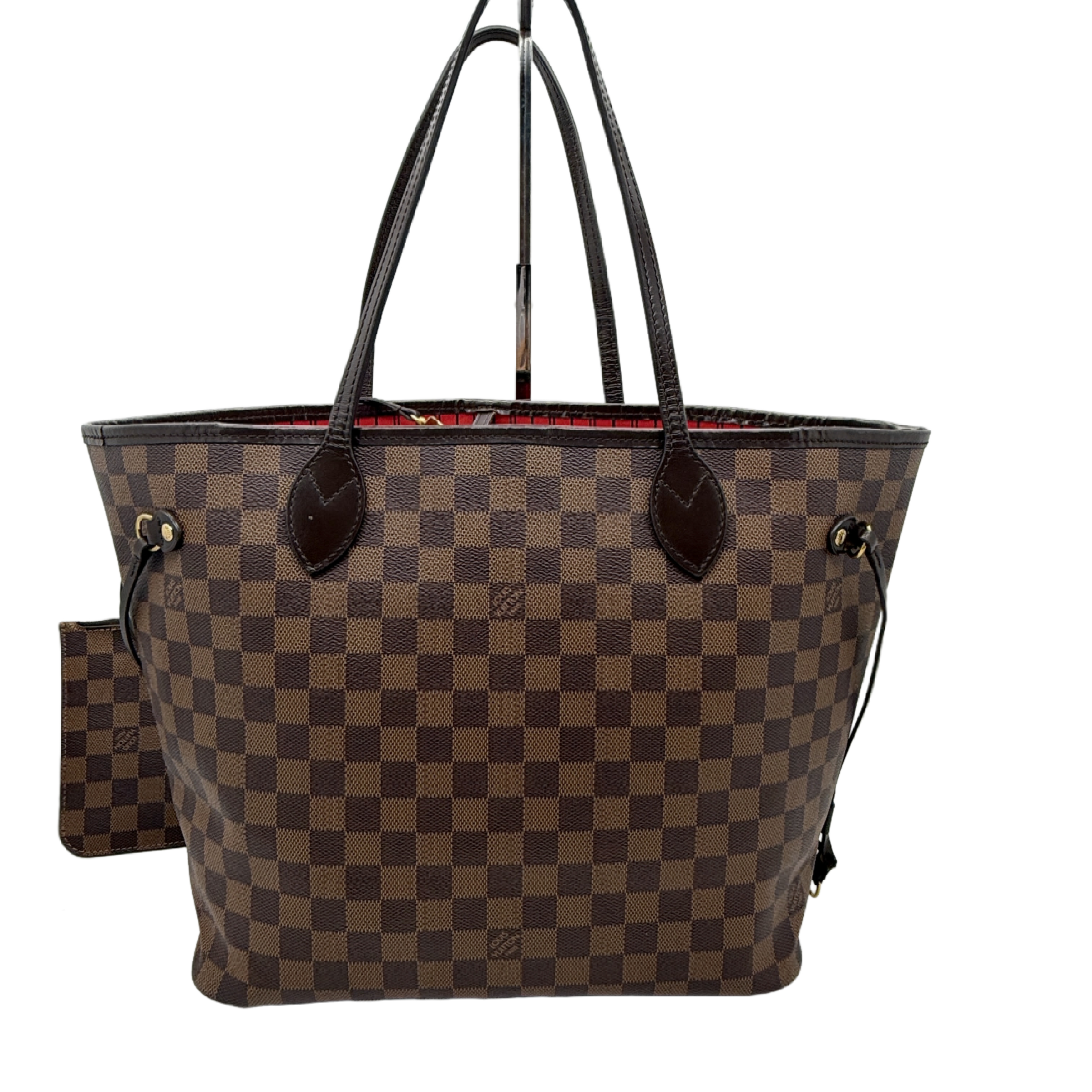 Neverfull MM Damier Ebene Tote Bag with Pouch (Shoulder Bag) — view 2