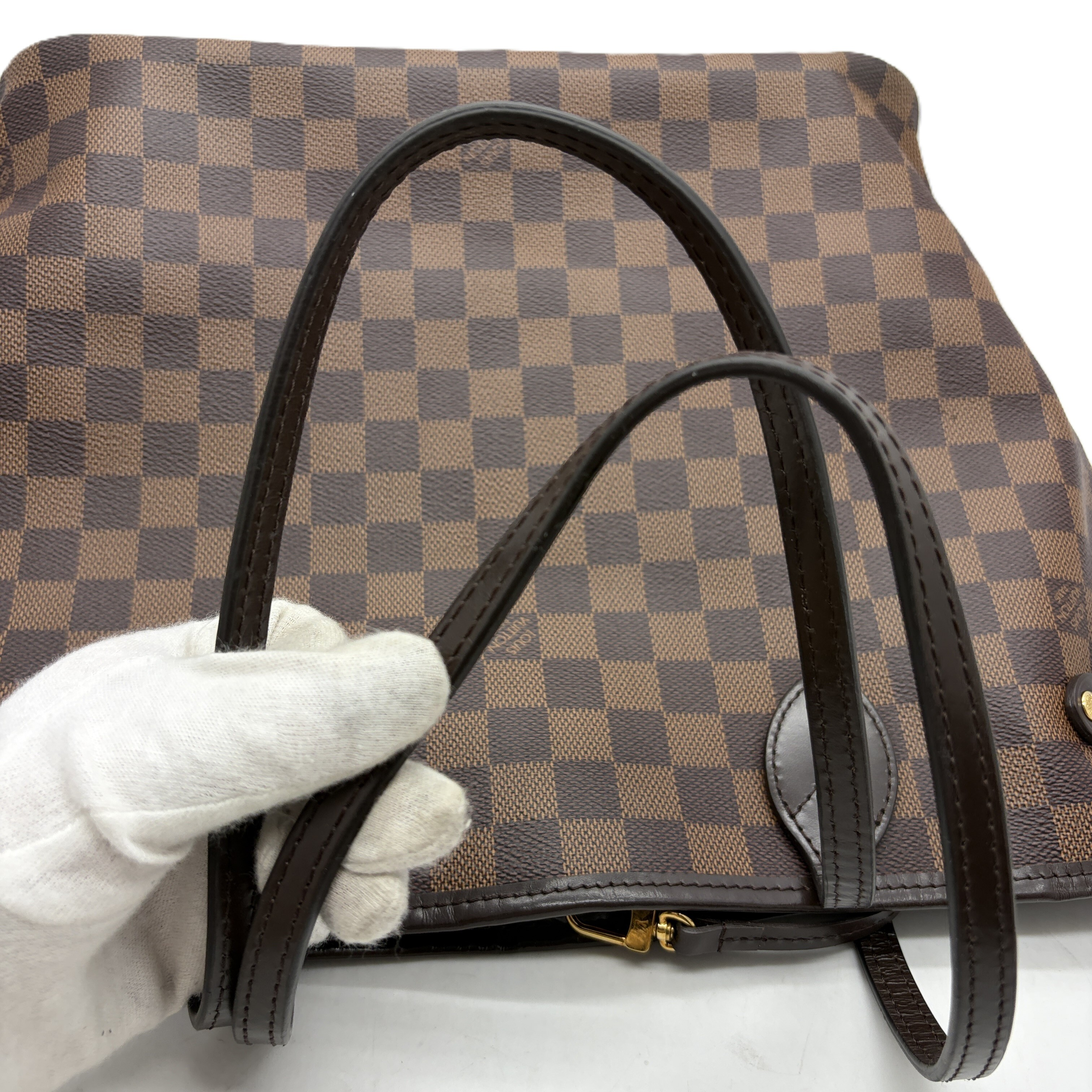 Neverfull MM Damier Ebene Tote Bag with Pouch (Shoulder Bag) — view 12