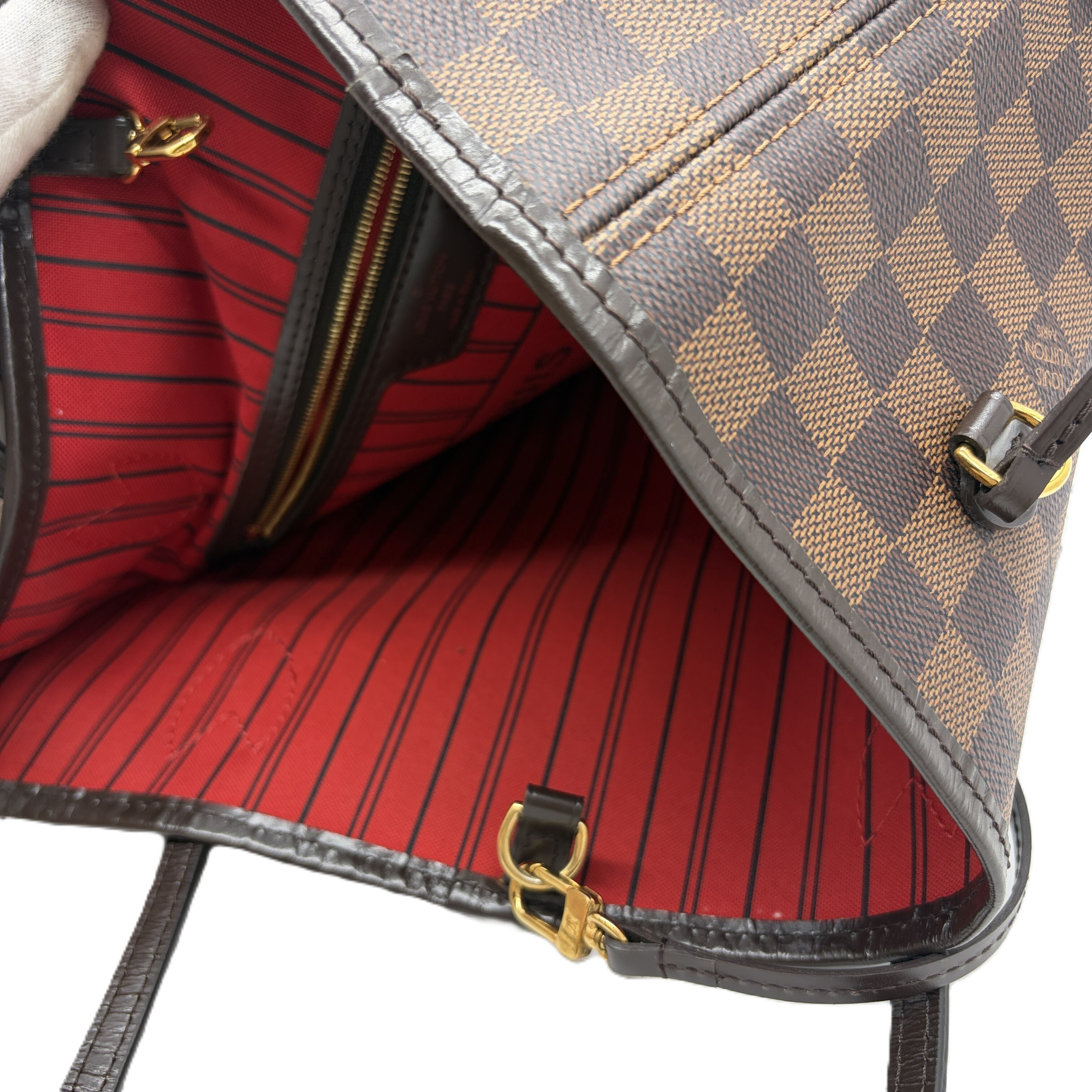 Neverfull MM Damier Ebene Tote Bag with Pouch (Shoulder Bag) — view 13