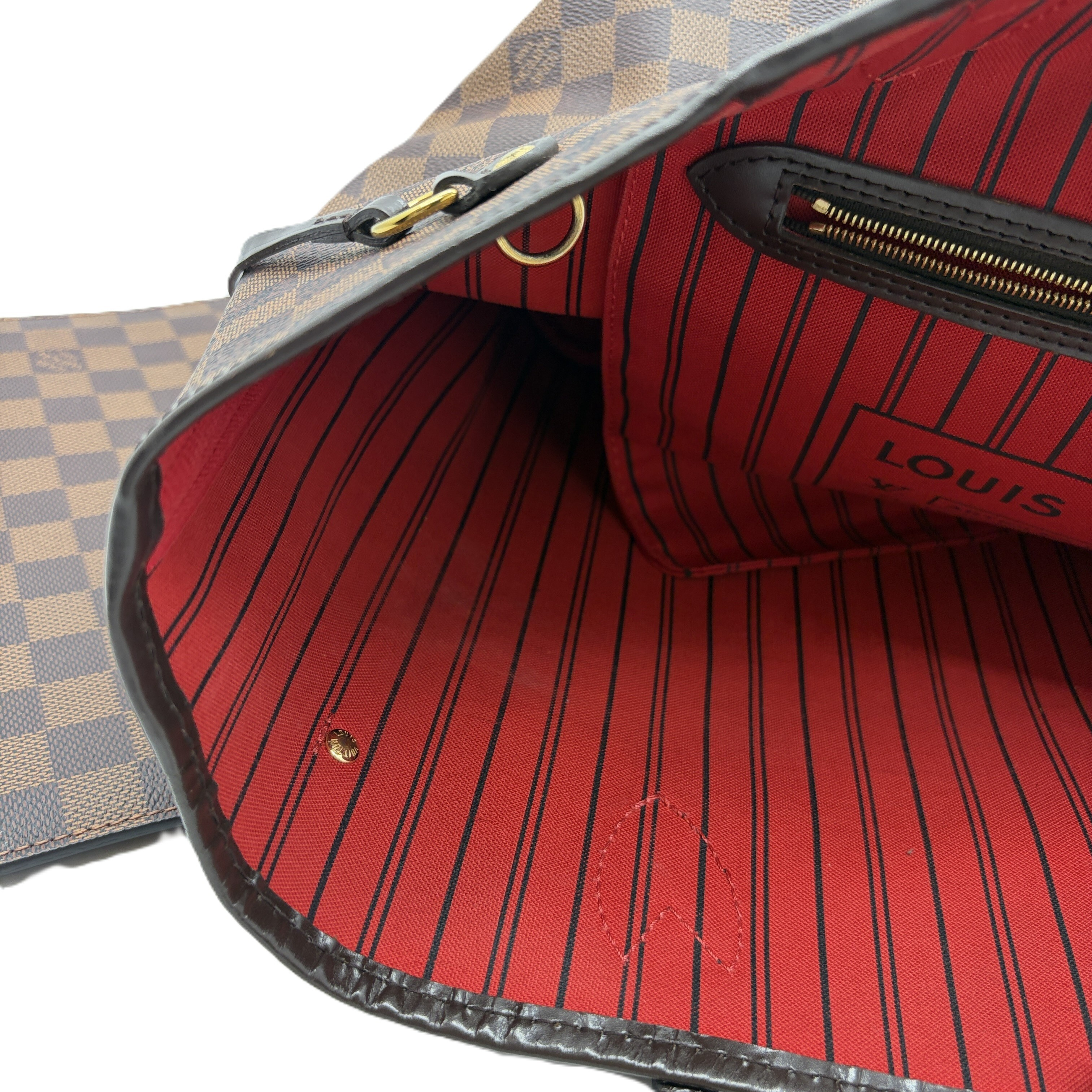 Neverfull MM Damier Ebene Tote Bag with Pouch (Shoulder Bag) — view 14