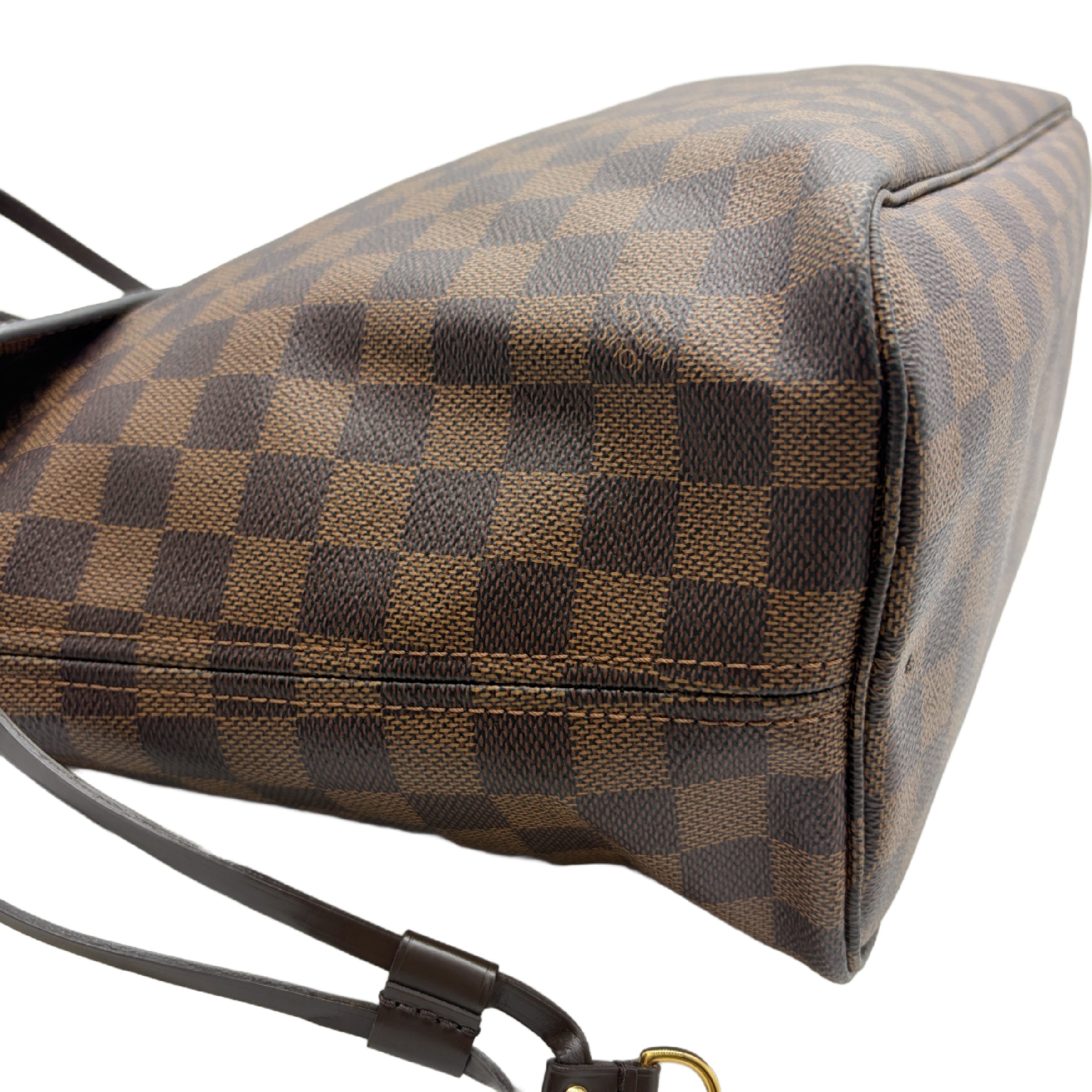 Neverfull MM Damier Ebene Tote Bag with Pouch (Shoulder Bag) — view 4