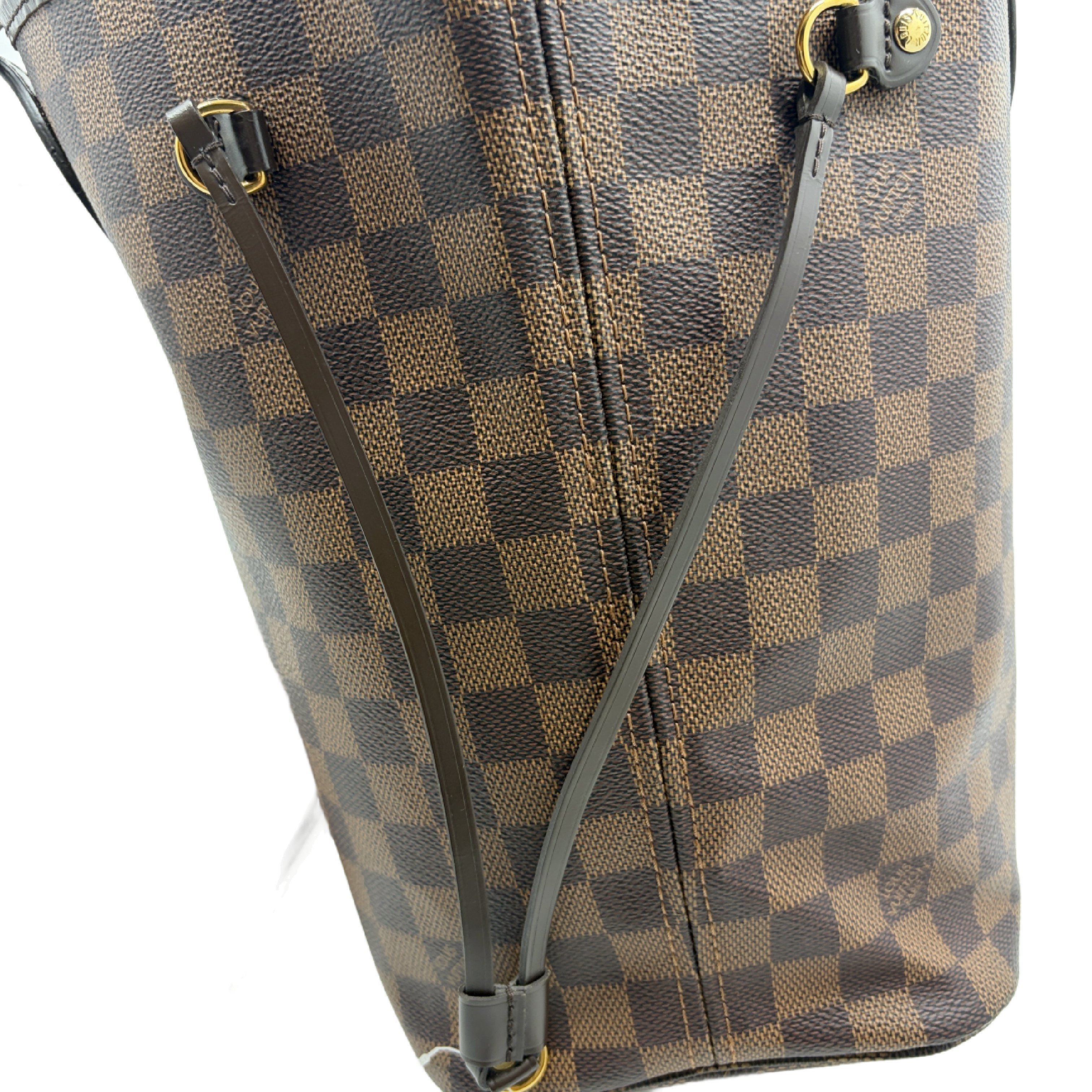 Neverfull MM Damier Ebene Tote Bag with Pouch (Shoulder Bag) — view 10