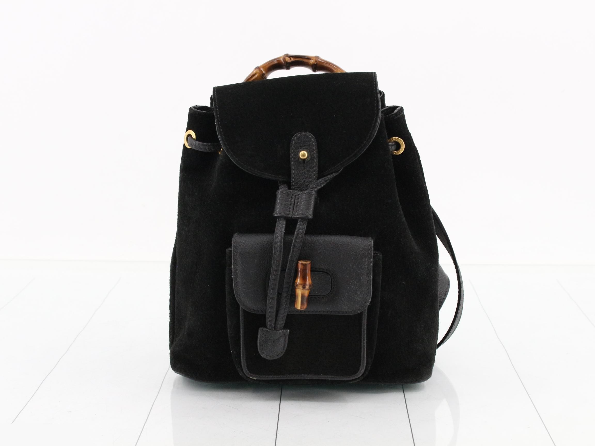 Suede Bamboo Turnlock (Bag) / Backpack