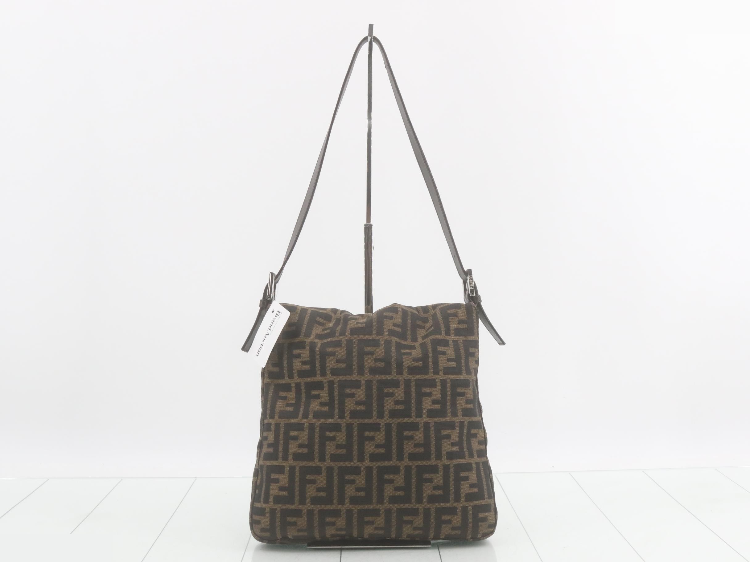 ZUCCA Mamma Bucket, Brown, Silver Hardware, 26 x 27 x 4 cm — view 2