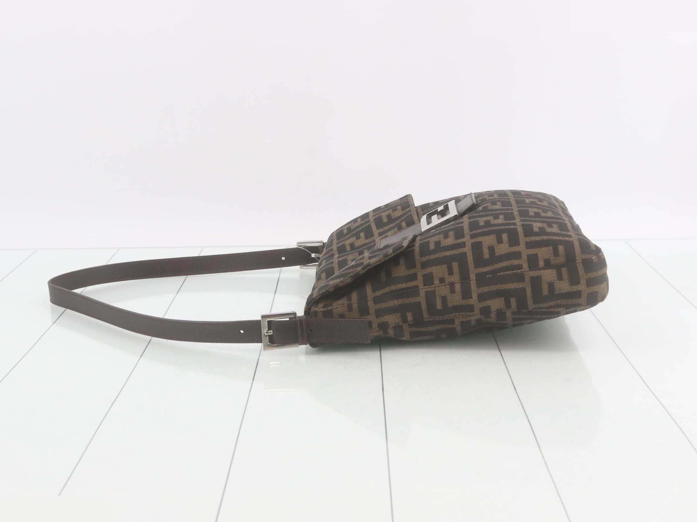 ZUCCA Mamma Bucket, Brown, Silver Hardware, 26 x 27 x 4 cm — view 4