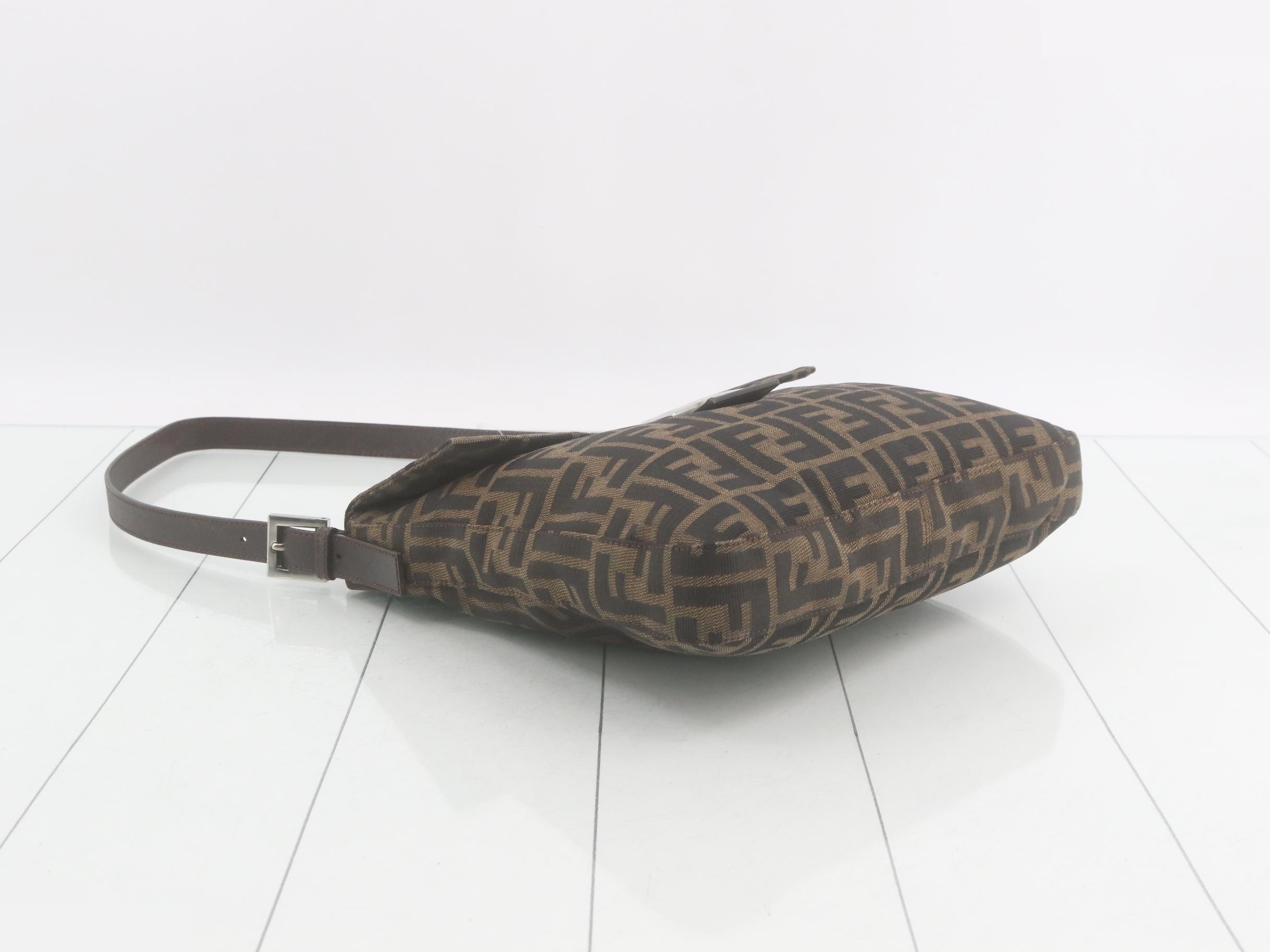 ZUCCA Mamma Bucket, Brown, Silver Hardware, 26 x 27 x 4 cm — view 5