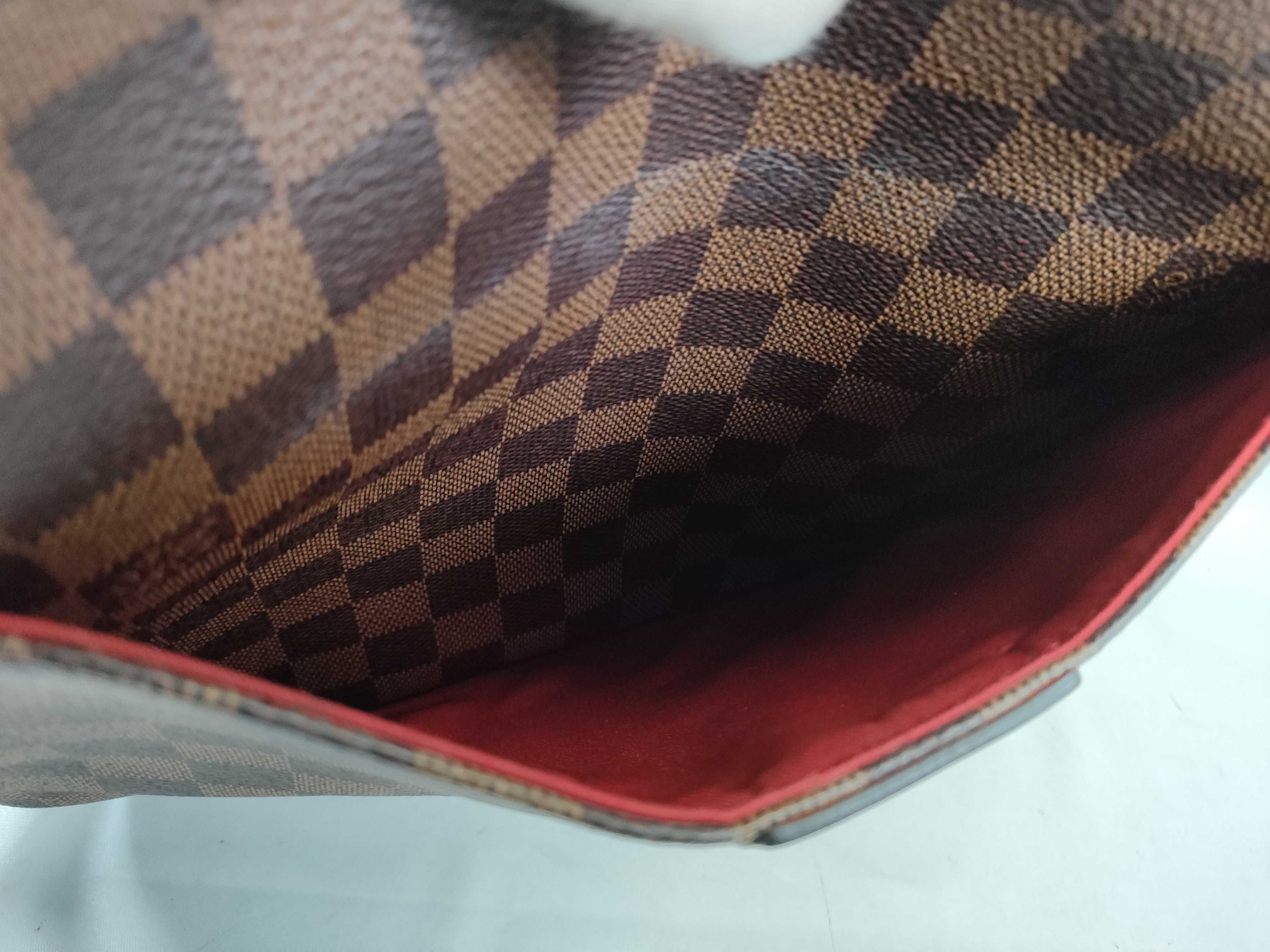 Damier PH- Damier Ebene South Bank Besace Shoulder Bag Brown Canvas Shoulder Bag — view 15