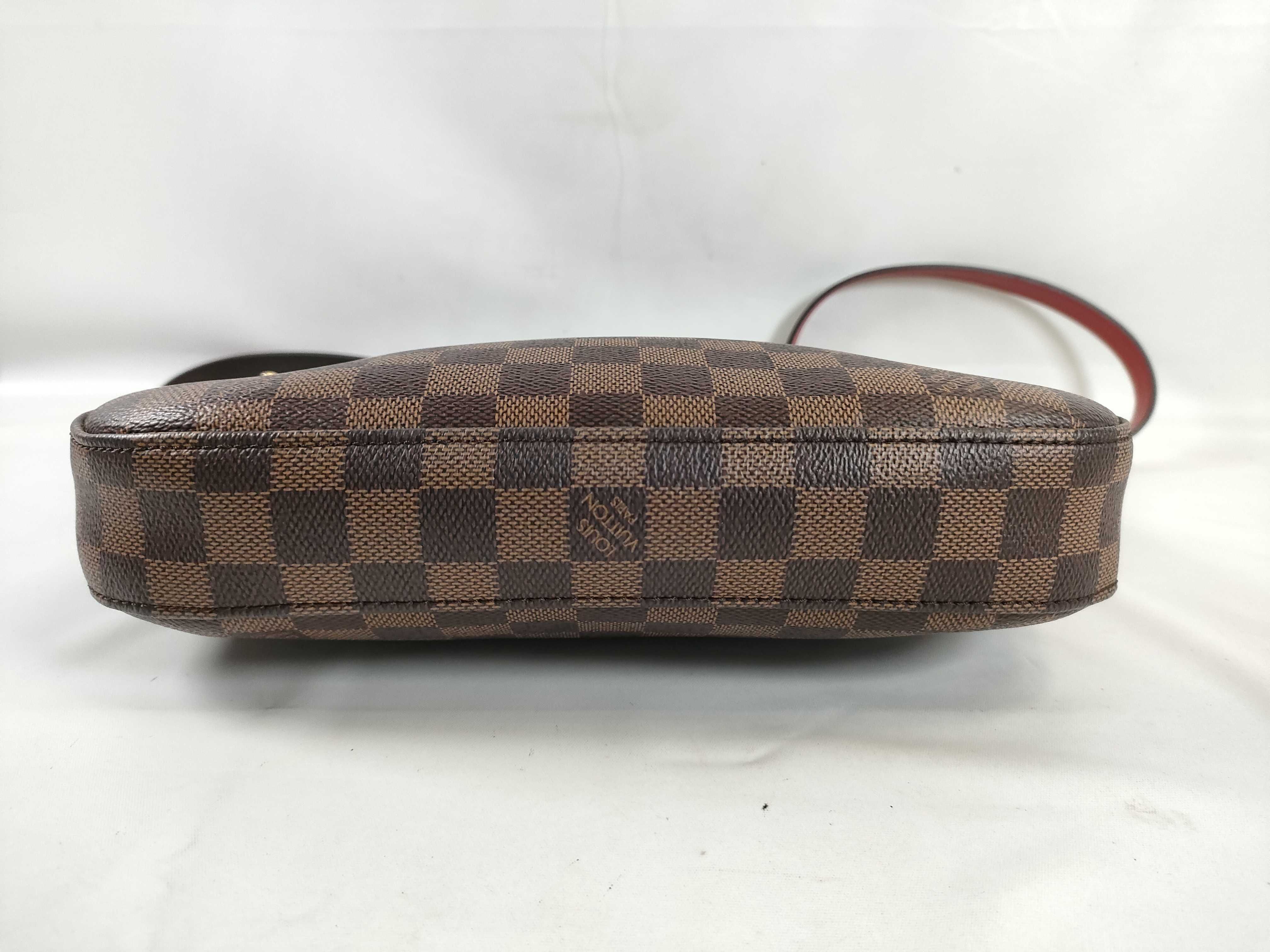 Damier PH- Damier Ebene South Bank Besace Shoulder Bag Brown Canvas Shoulder Bag — view 7