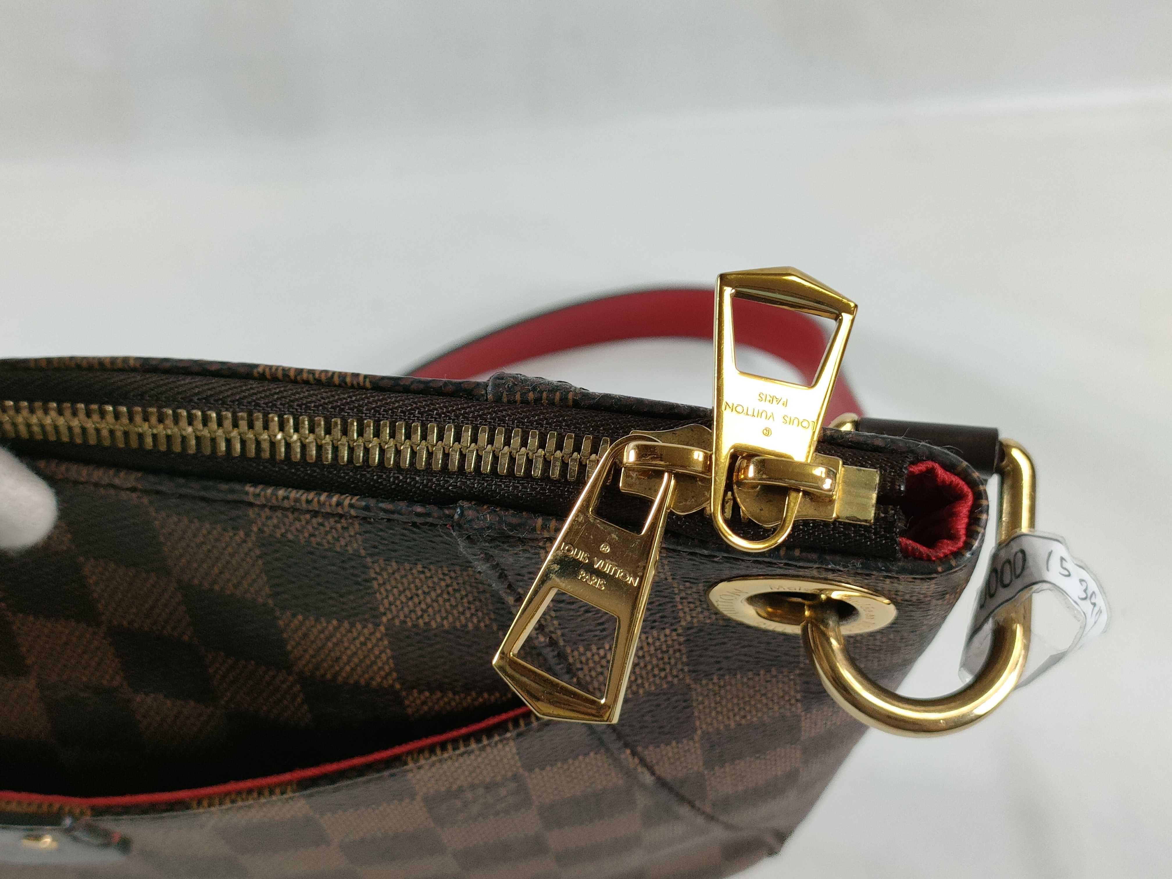 Damier PH- Damier Ebene South Bank Besace Shoulder Bag Brown Canvas Shoulder Bag — view 8