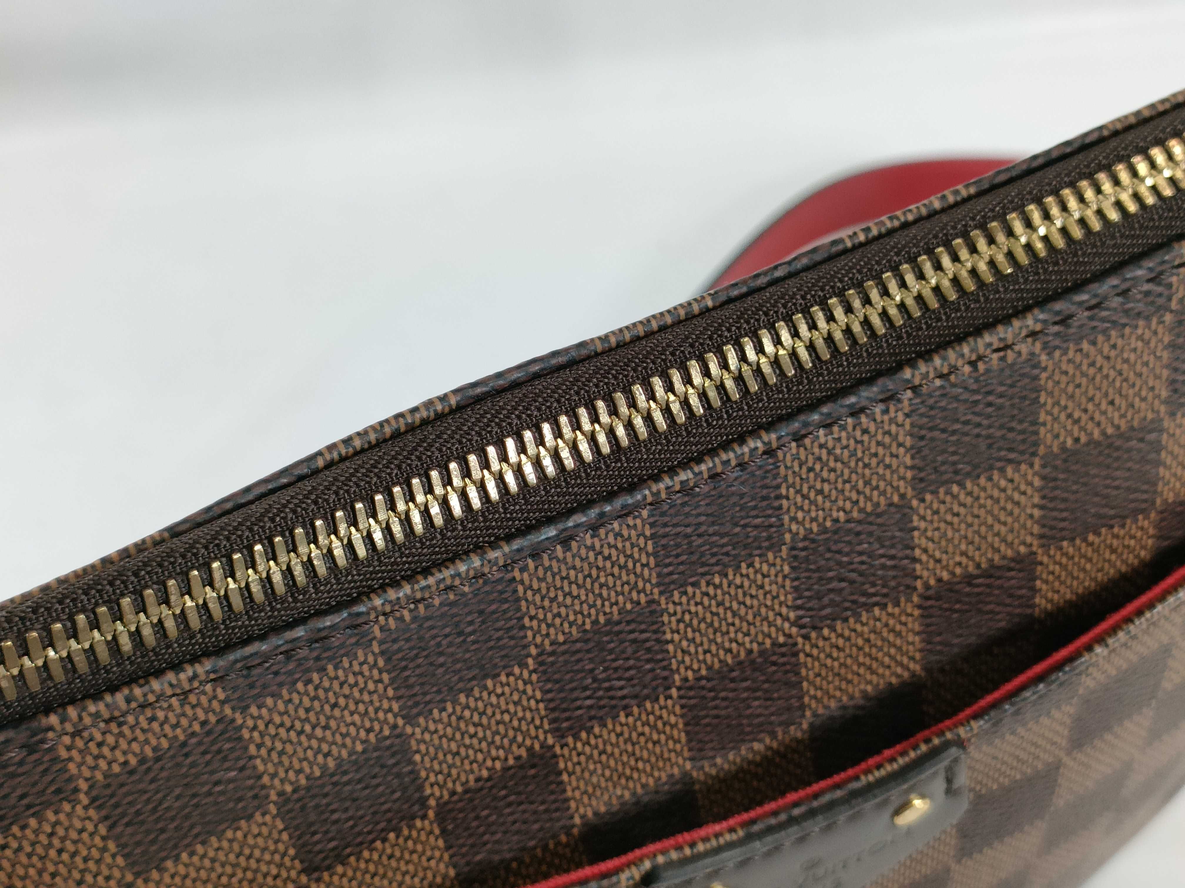 Damier PH- Damier Ebene South Bank Besace Shoulder Bag Brown Canvas Shoulder Bag — view 9