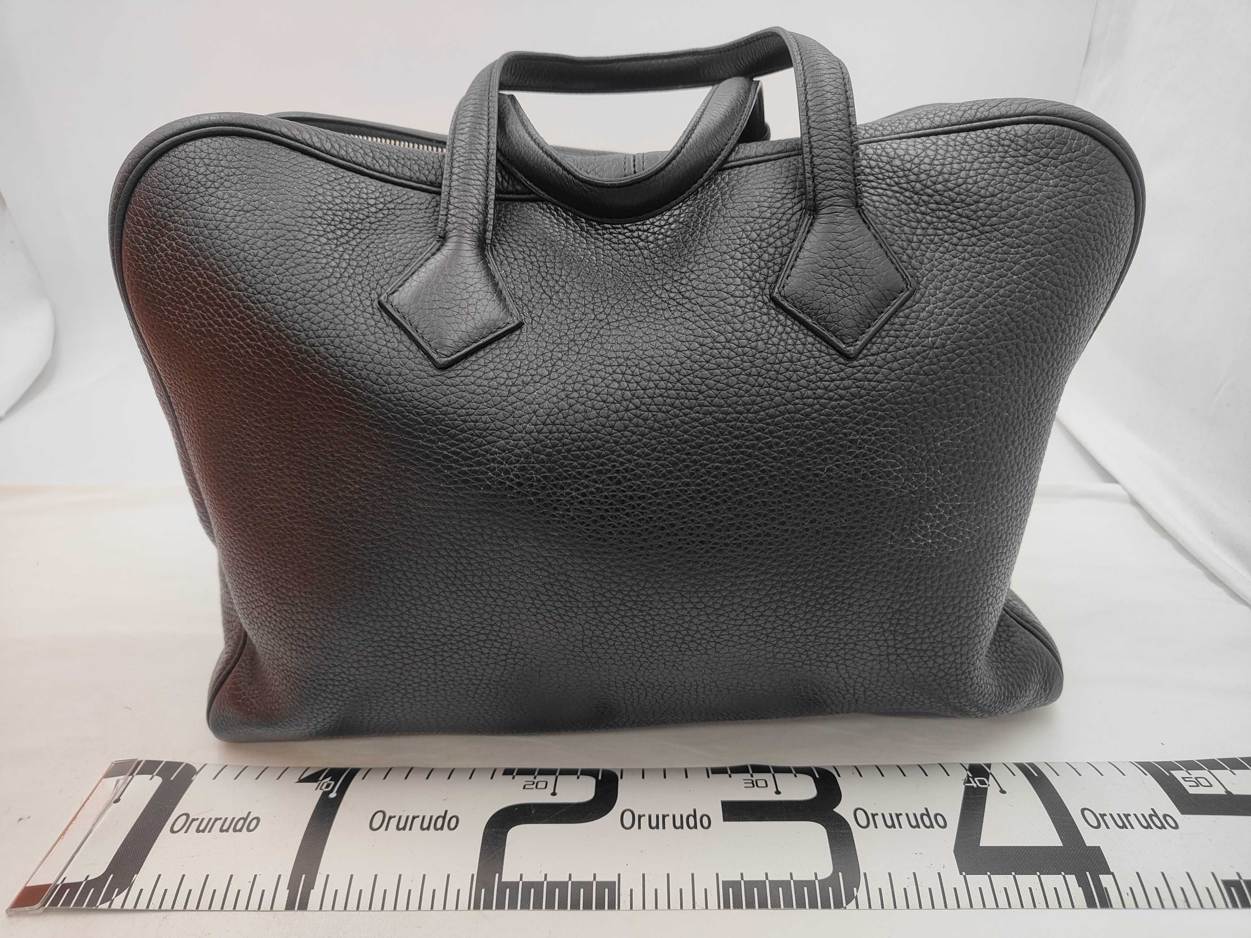 Victoria II 24H Taurillon Clemence Business Bag Briefcase O Black/Silver Hardware K2609-k039 Business Bag — view 2
