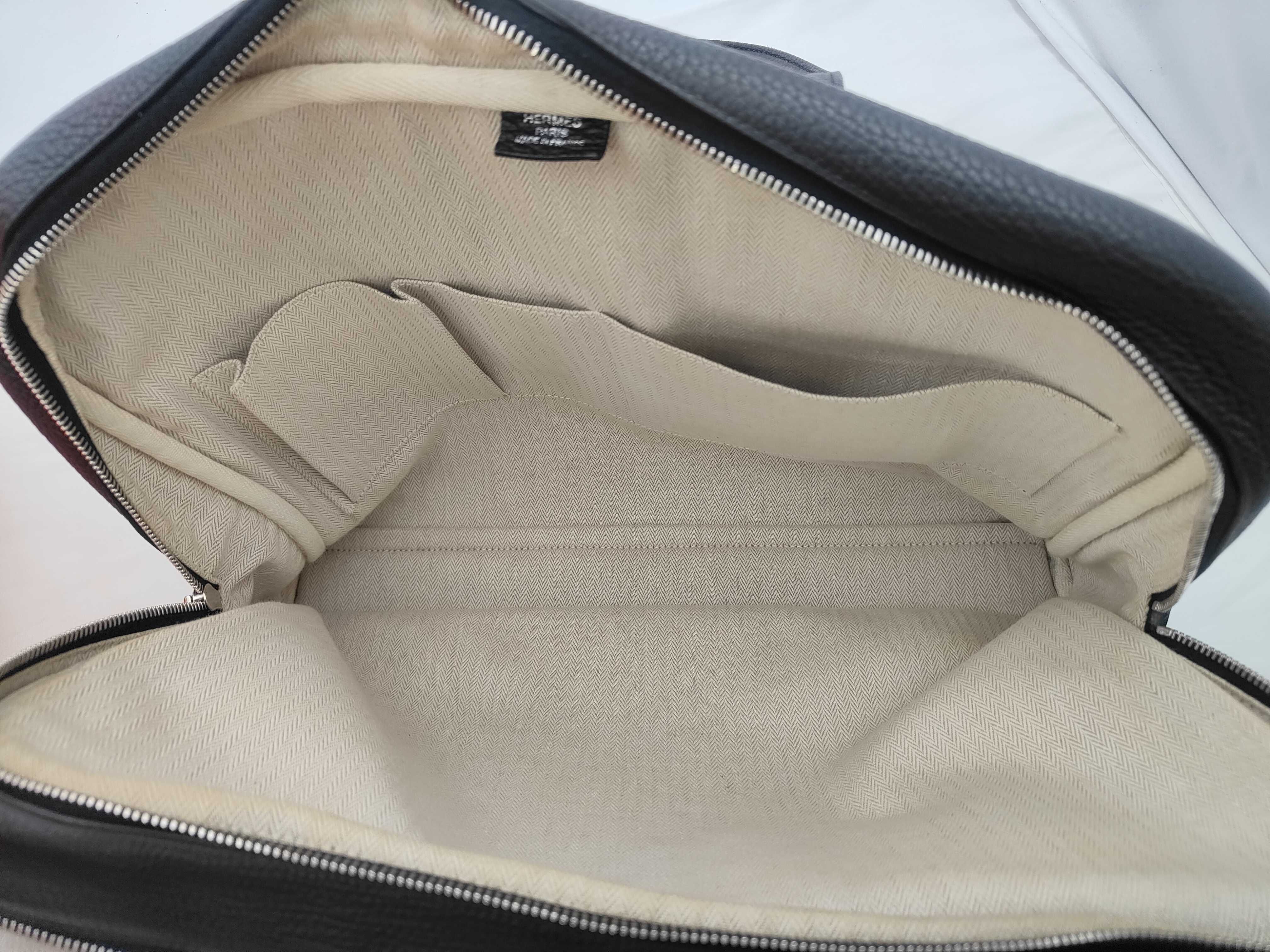Victoria II 24H Taurillon Clemence Business Bag Briefcase O Black/Silver Hardware K2609-k039 Business Bag — view 9