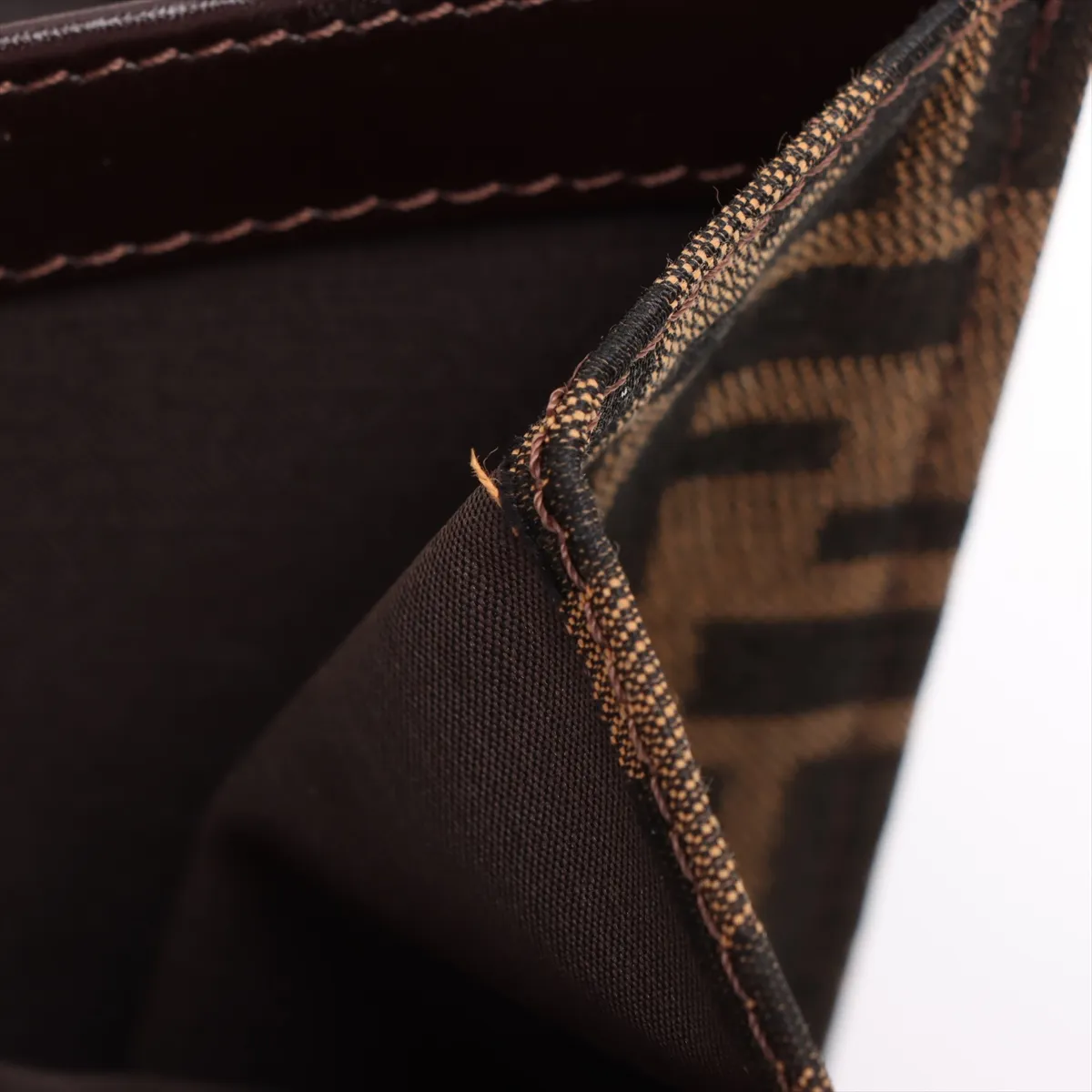 Zucca Canvas x Leather Shoulder Bag Brown — view 13