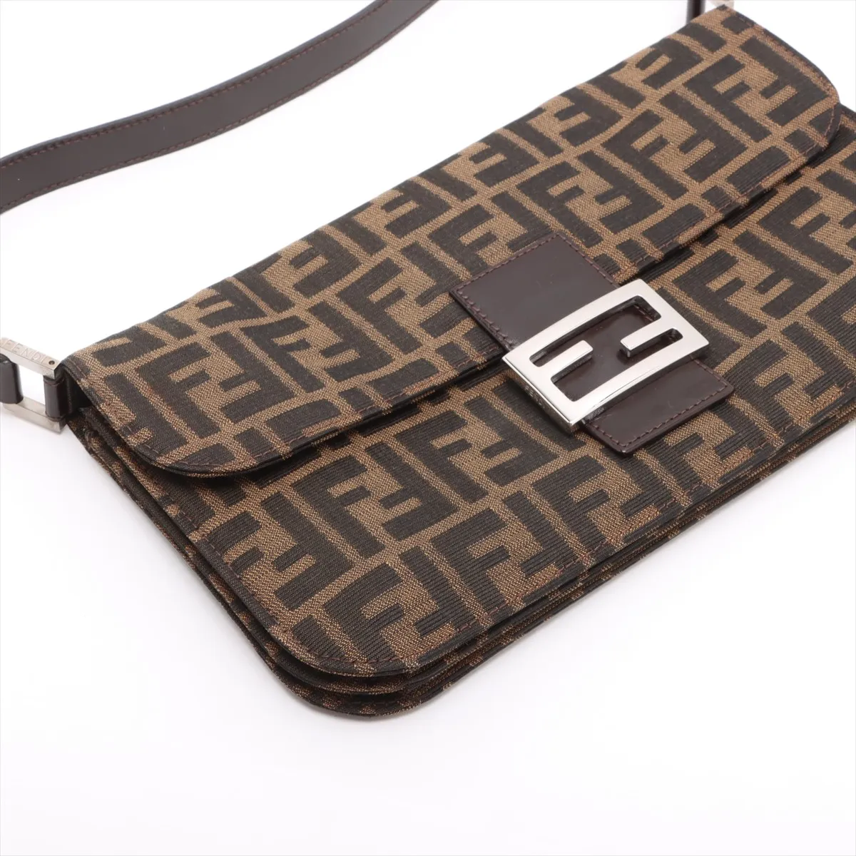 Zucca Canvas x Leather Shoulder Bag Brown — view 4
