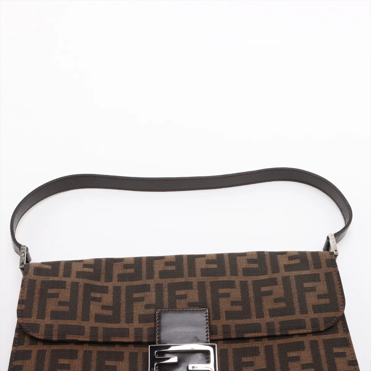 Zucca Canvas x Leather Shoulder Bag Brown — view 6