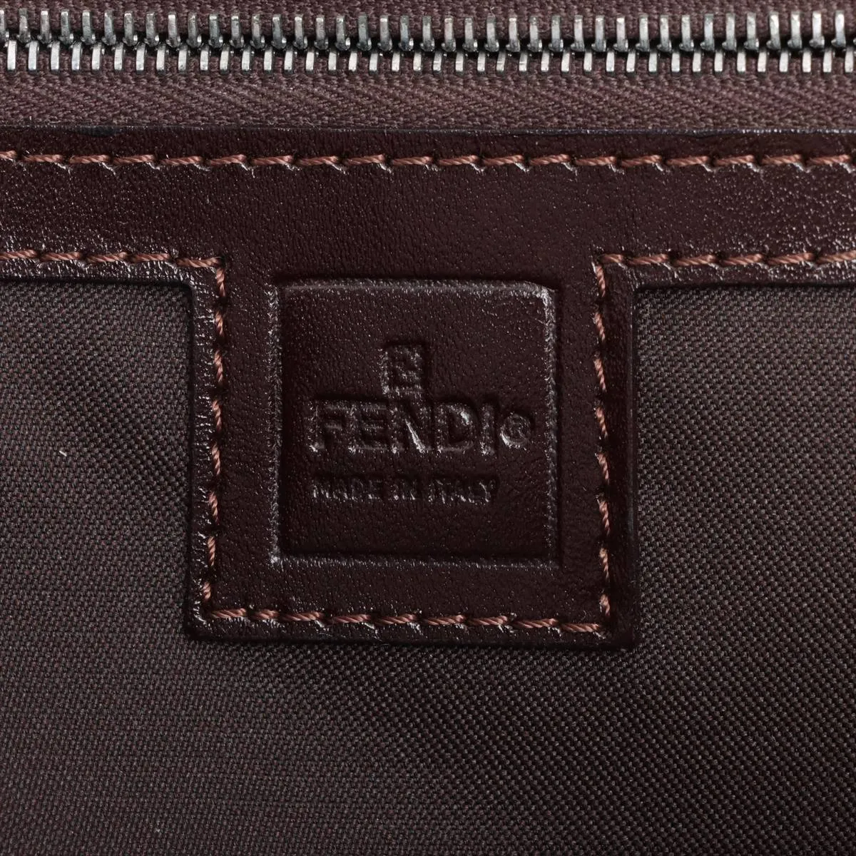 Zucca Canvas x Leather Shoulder Bag Brown — view 10