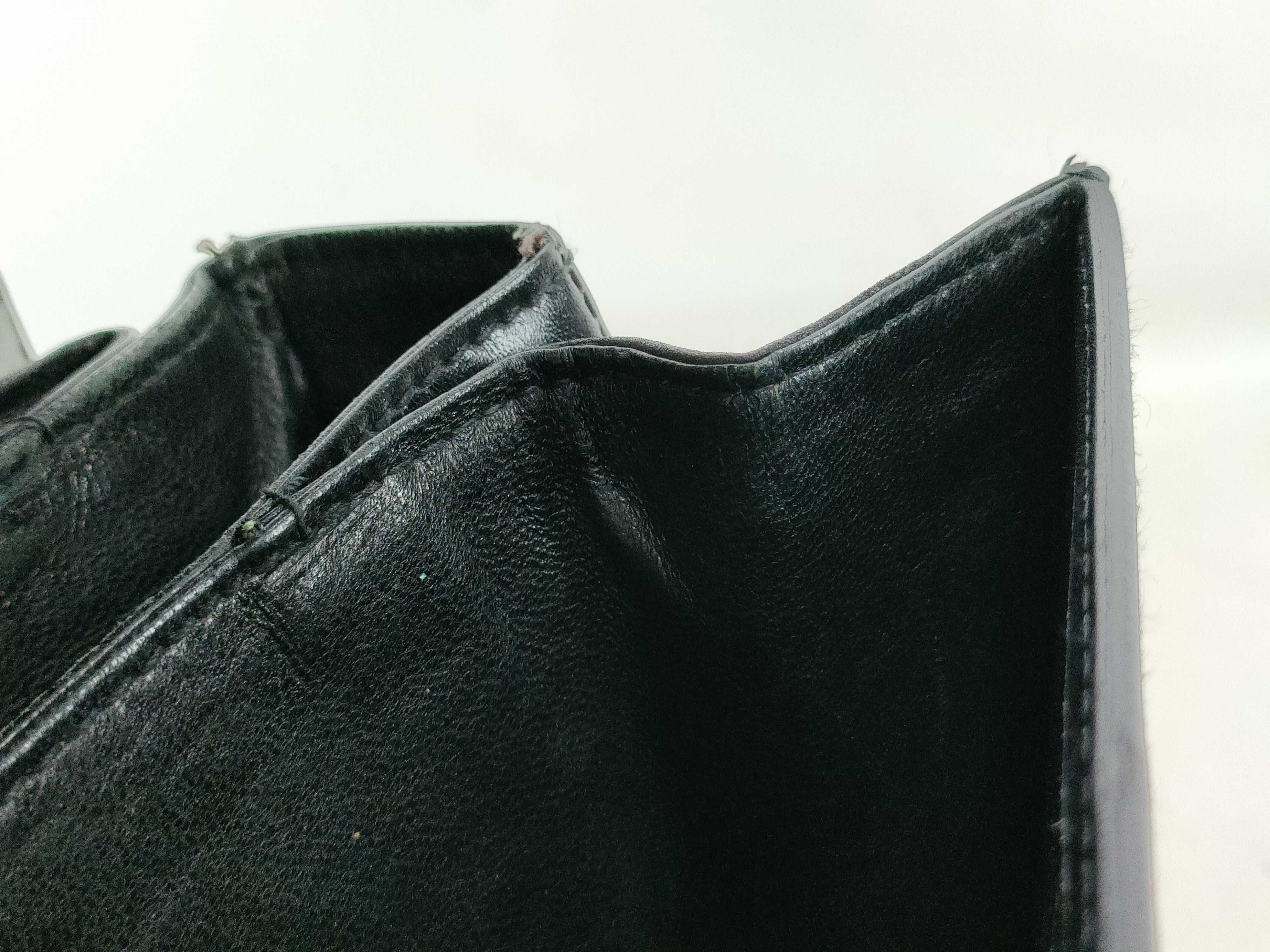 Carriage Hardware Leather Shoulder Bag, Black Shoulder Bag — view 13
