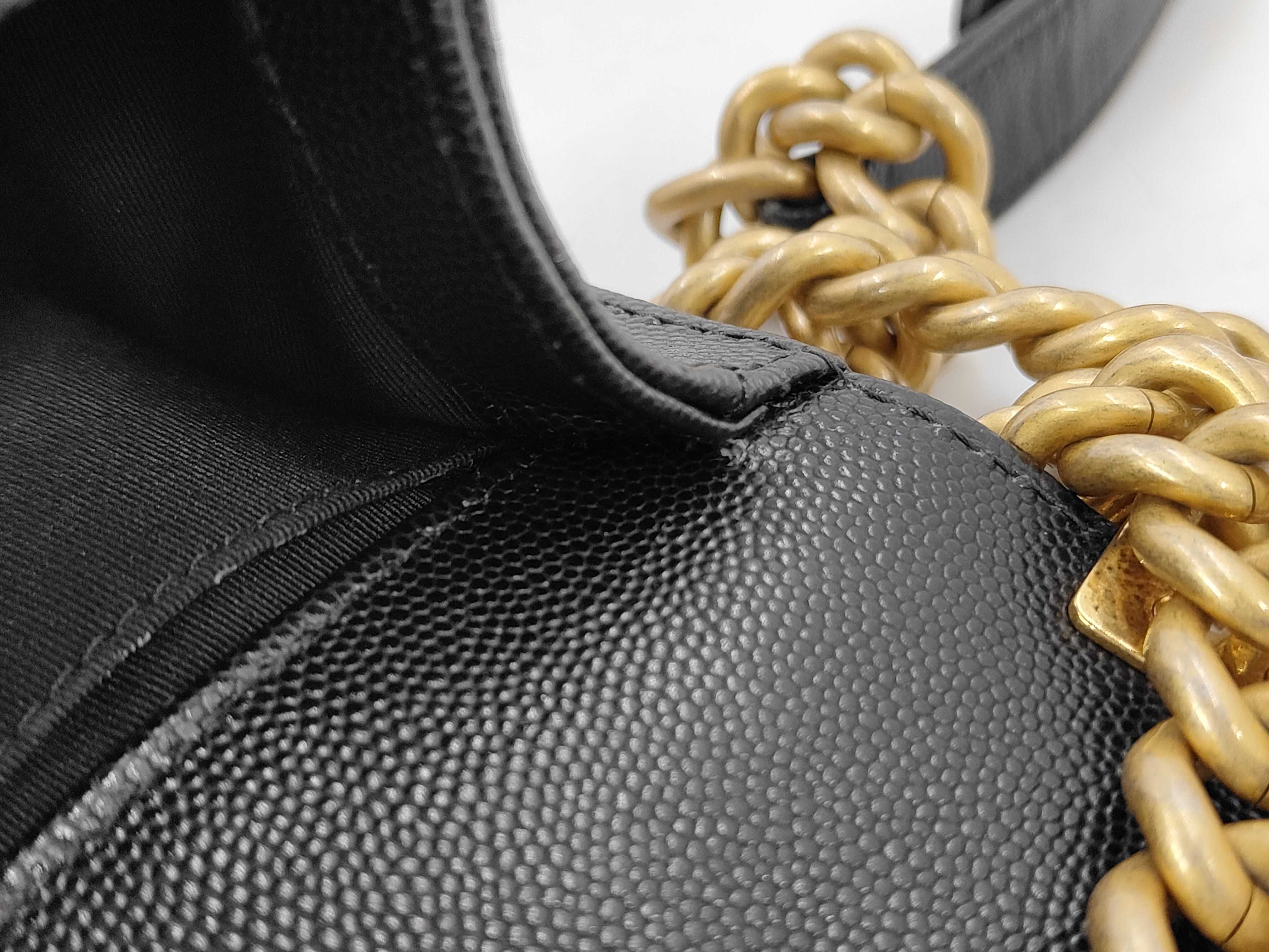Boy Chanel Grained Calfskin Black Shoulder Bag — view 13