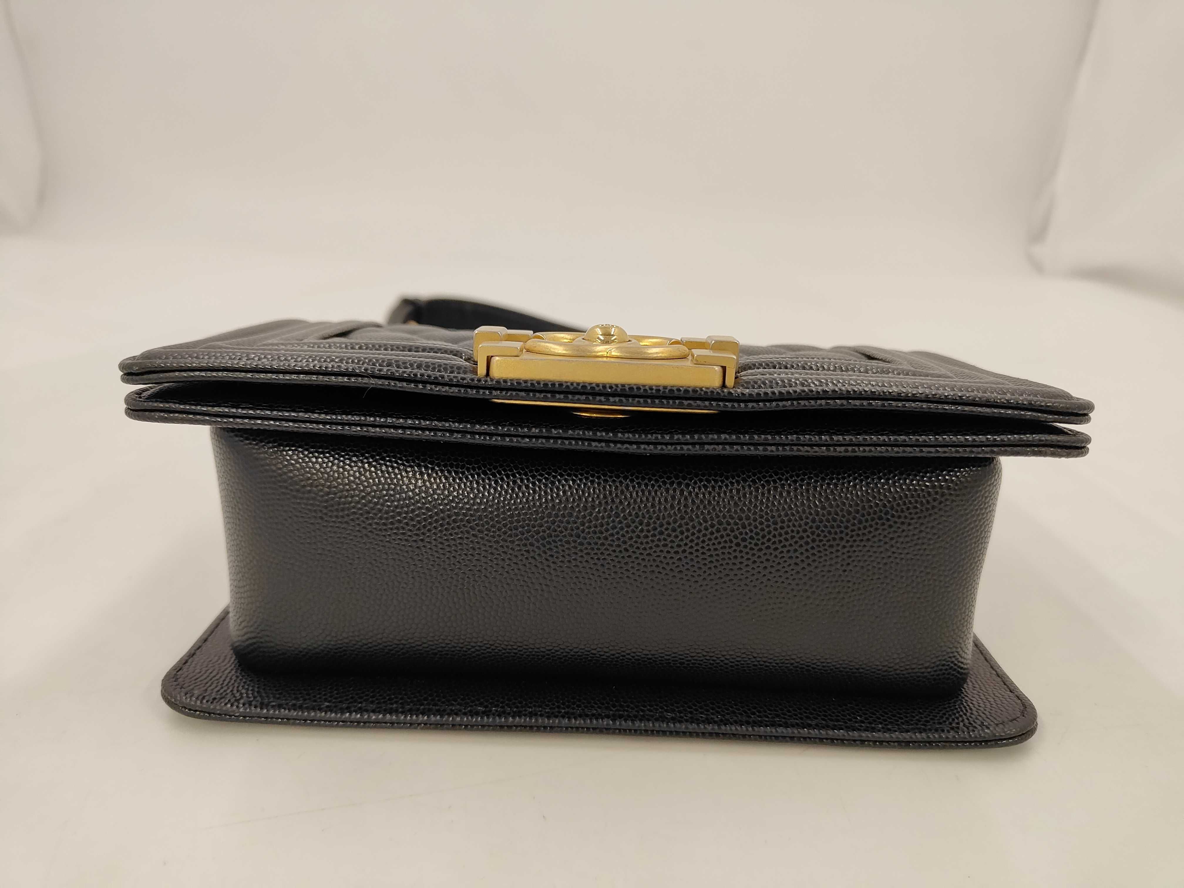 Boy Chanel Grained Calfskin Black Shoulder Bag — view 3