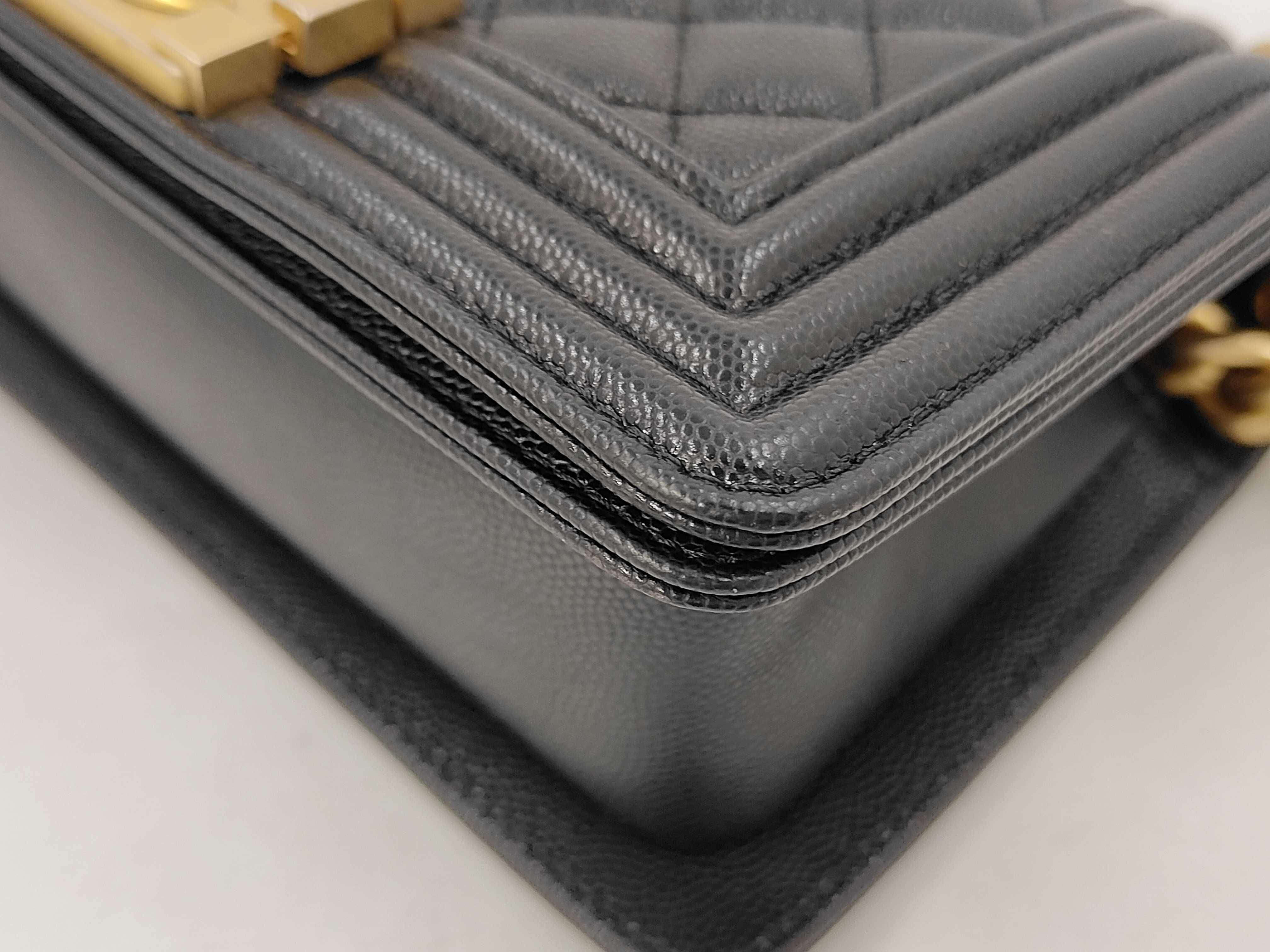 Boy Chanel Grained Calfskin Black Shoulder Bag — view 4