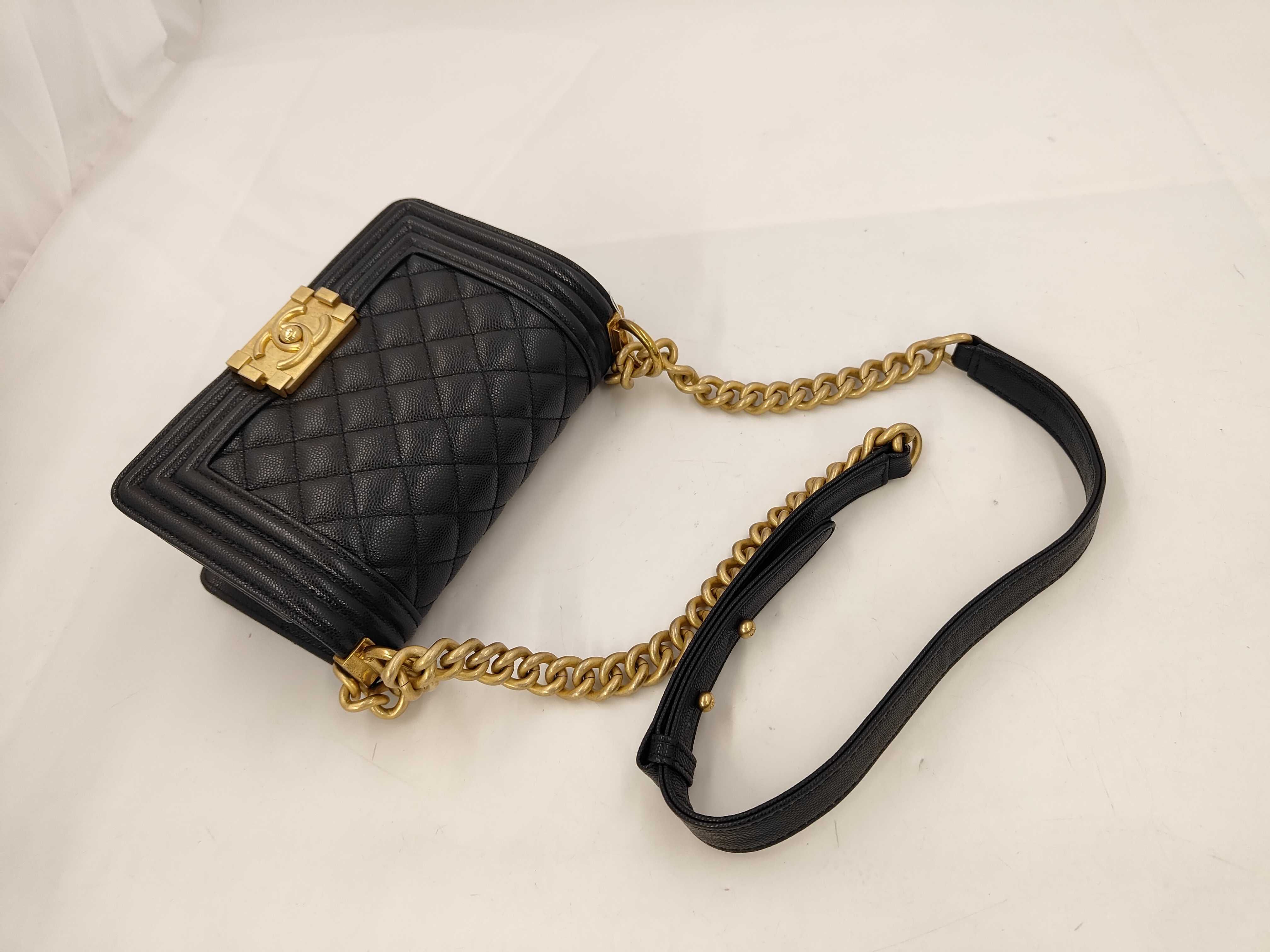 Boy Chanel Grained Calfskin Black Shoulder Bag — view 6