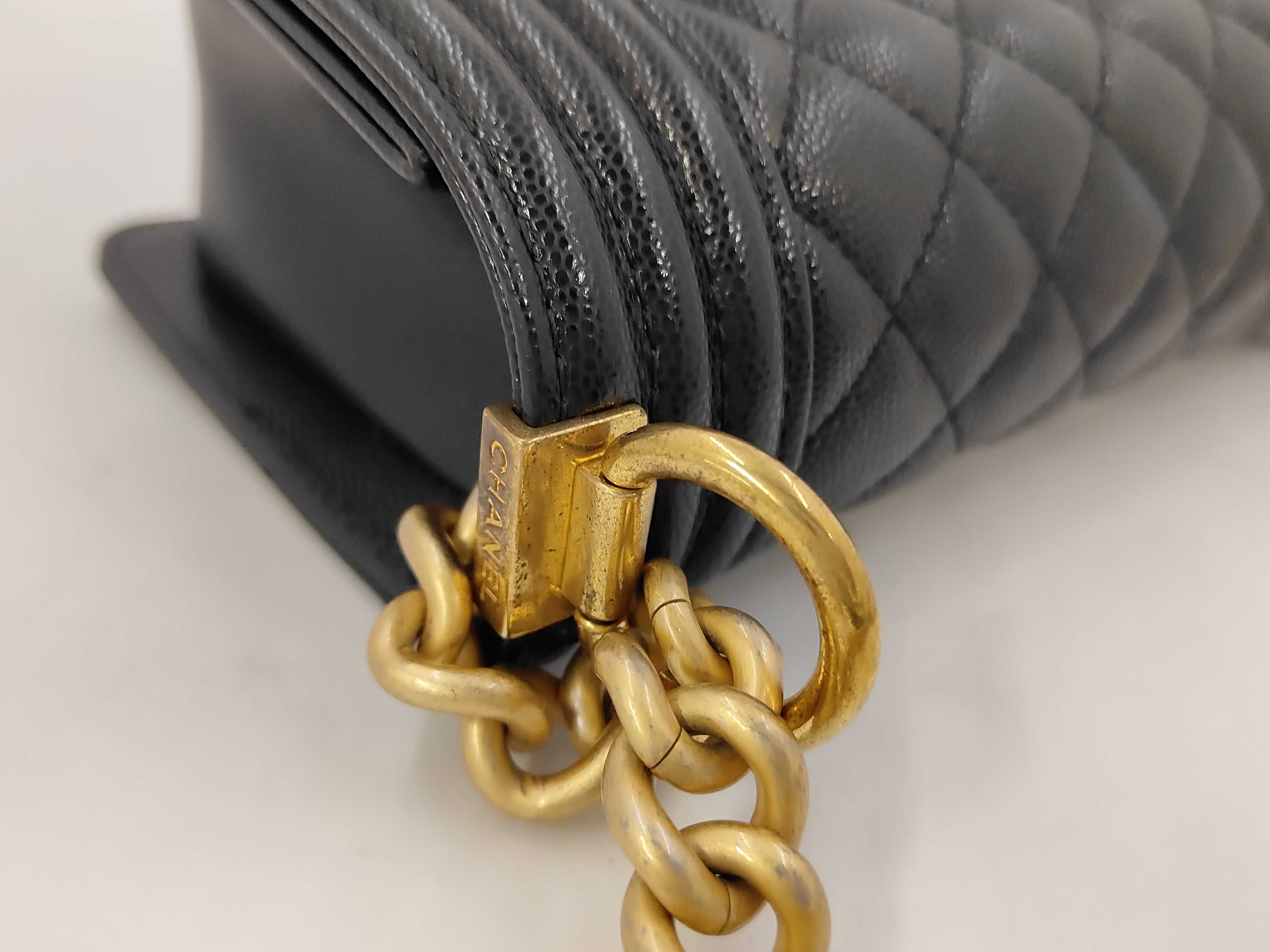 Boy Chanel Grained Calfskin Black Shoulder Bag — view 7