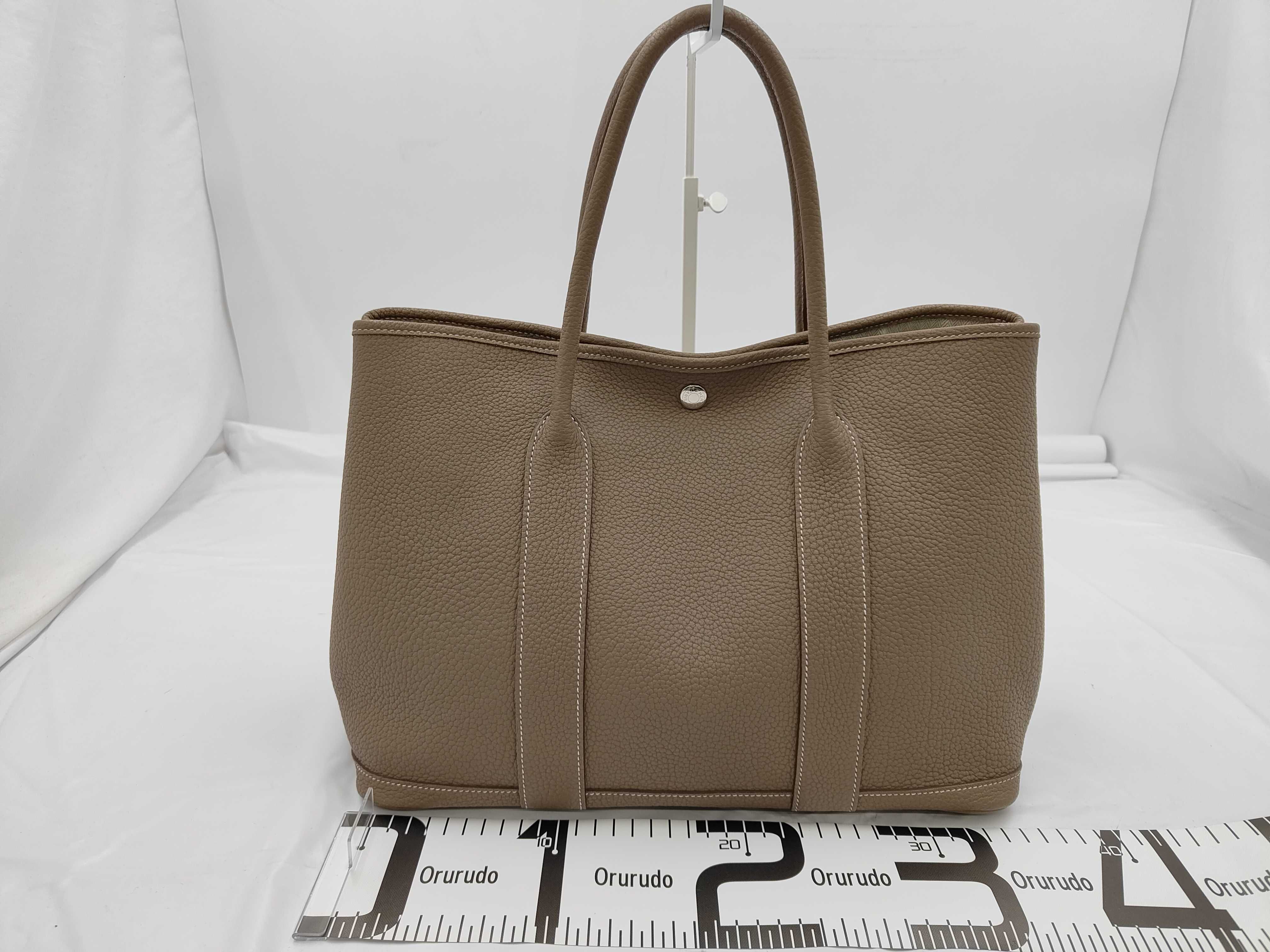 Garden Party 36 PM Negonda Etoupe Tote Bag with Silver Hardware (C Stamp) — view 2