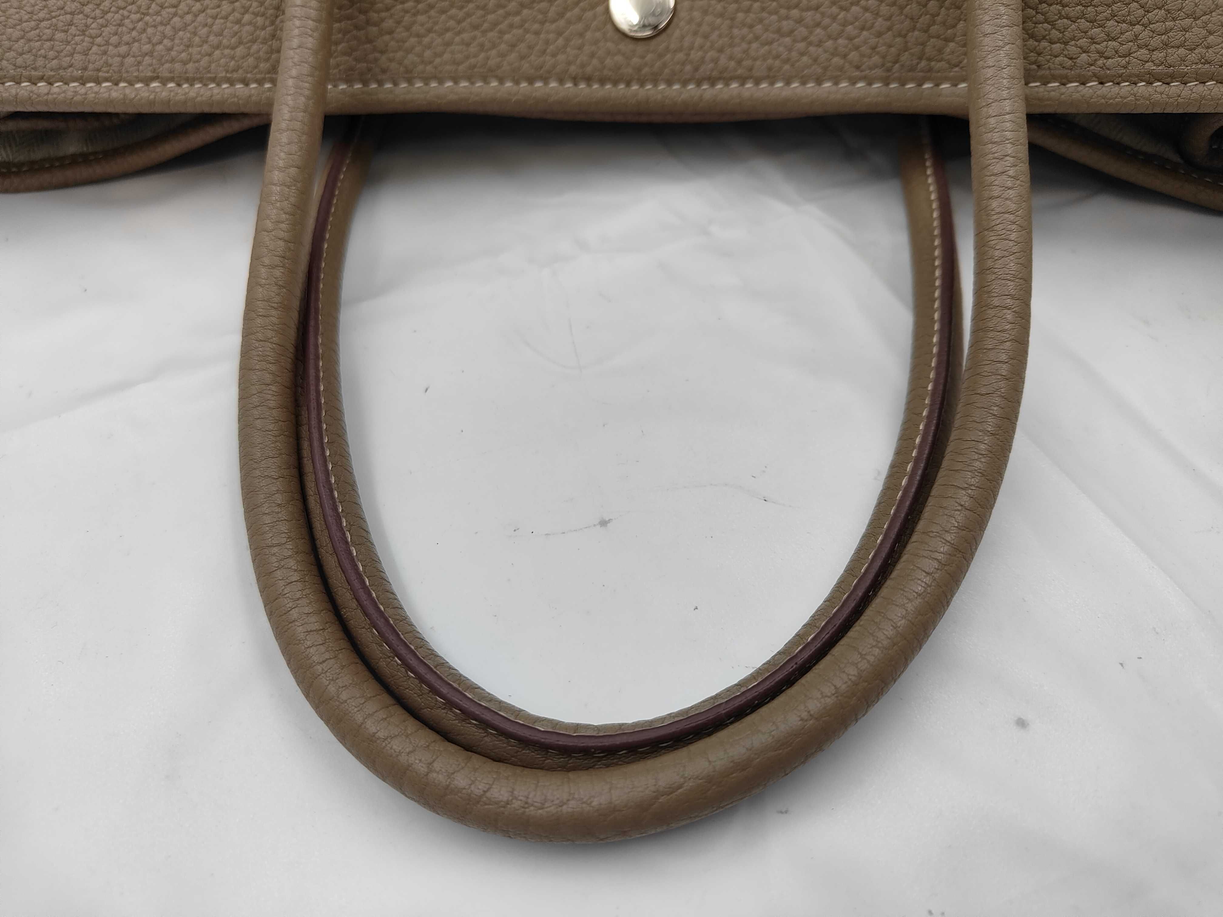 Garden Party 36 PM Negonda Etoupe Tote Bag with Silver Hardware (C Stamp) — view 3