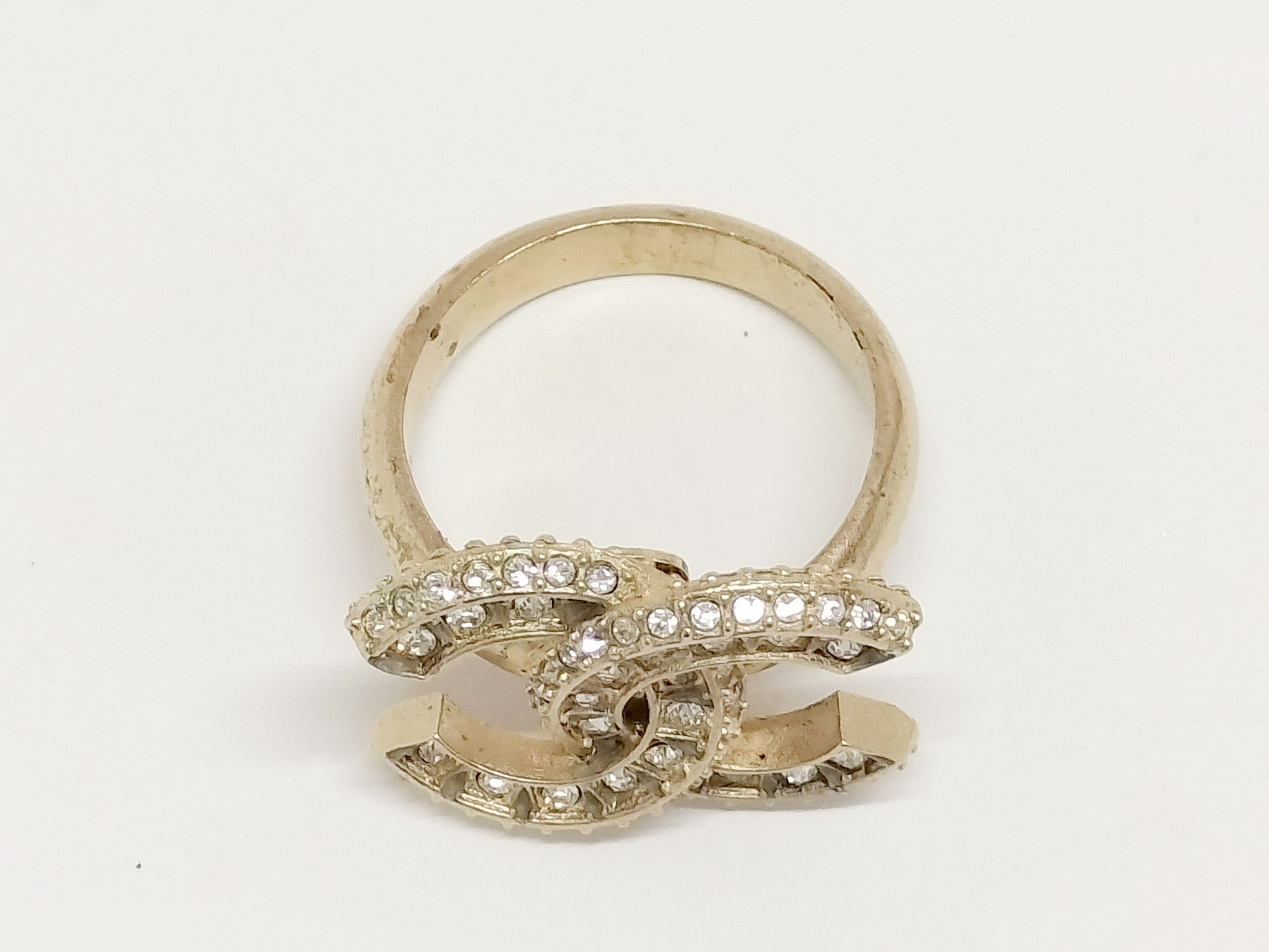 Coco Rhinestone Gold Ring #12 — view 5