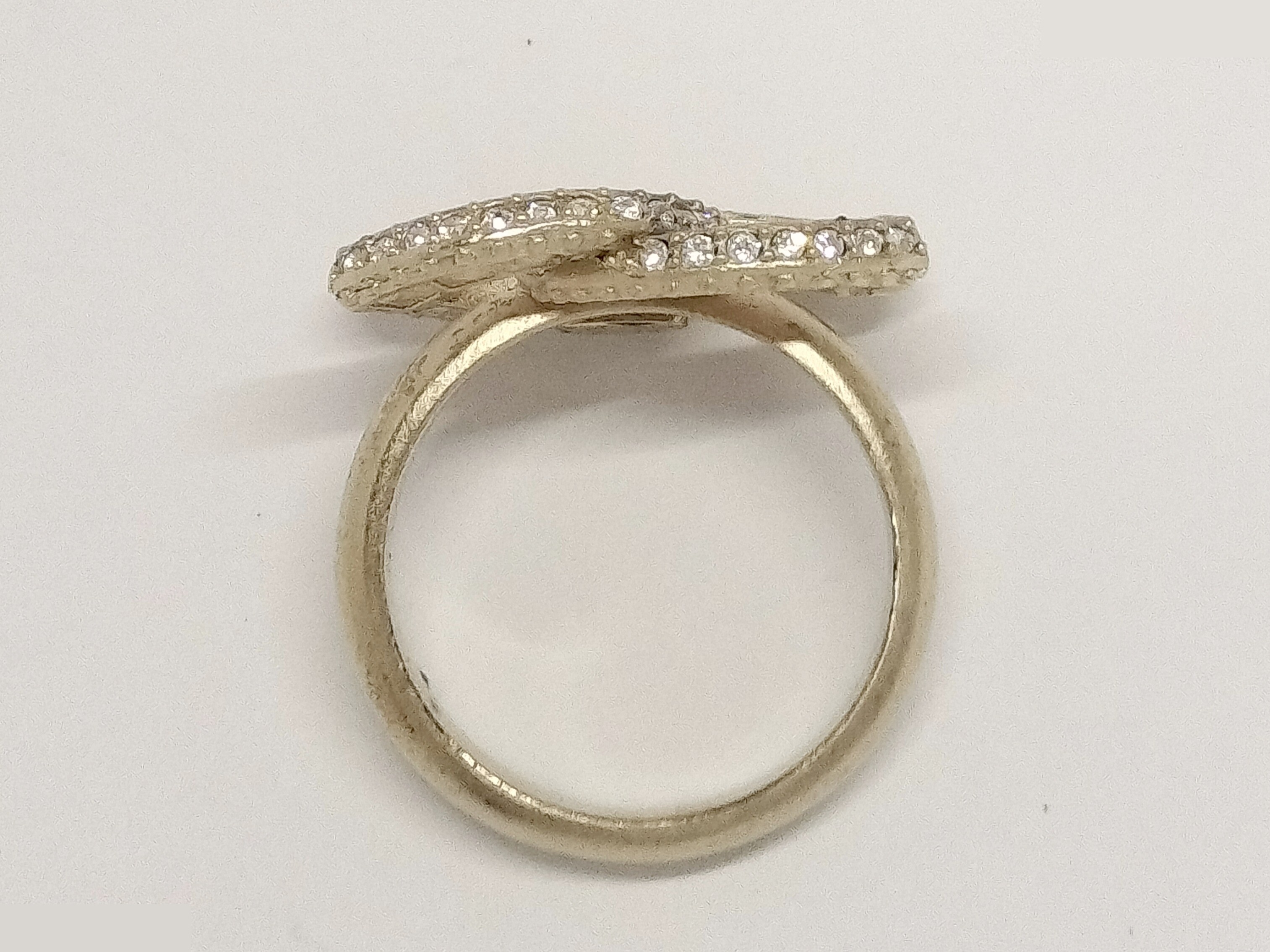 Coco Rhinestone Gold Ring #12 — view 6