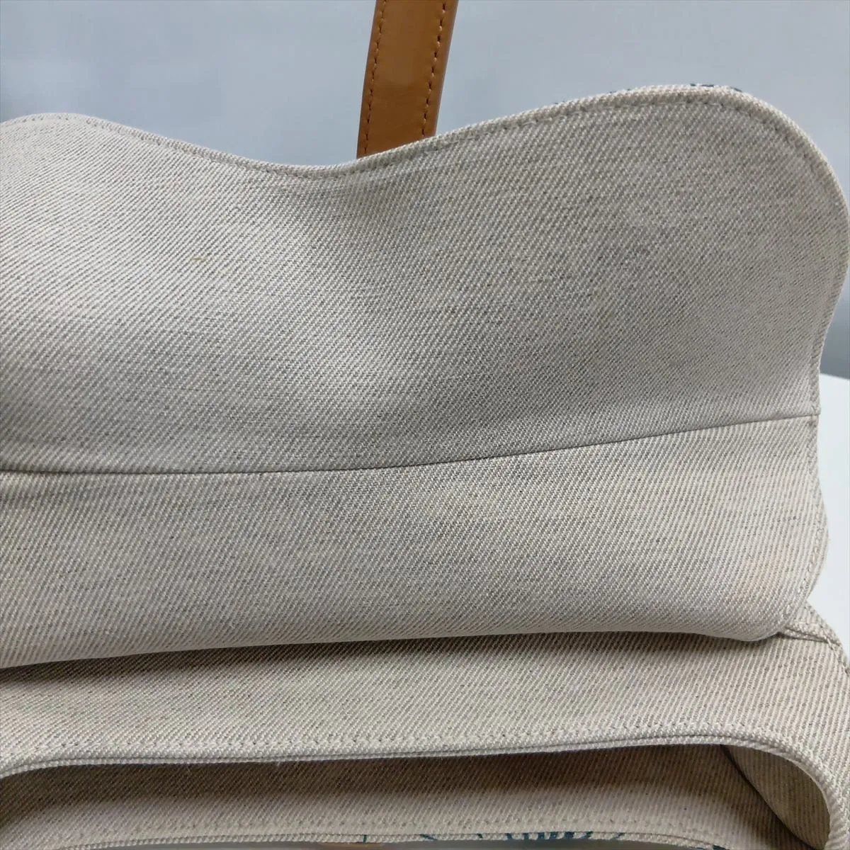 Saddle Canvas x Leather 2-Way Handbag, Beige, Star Mark — view 12