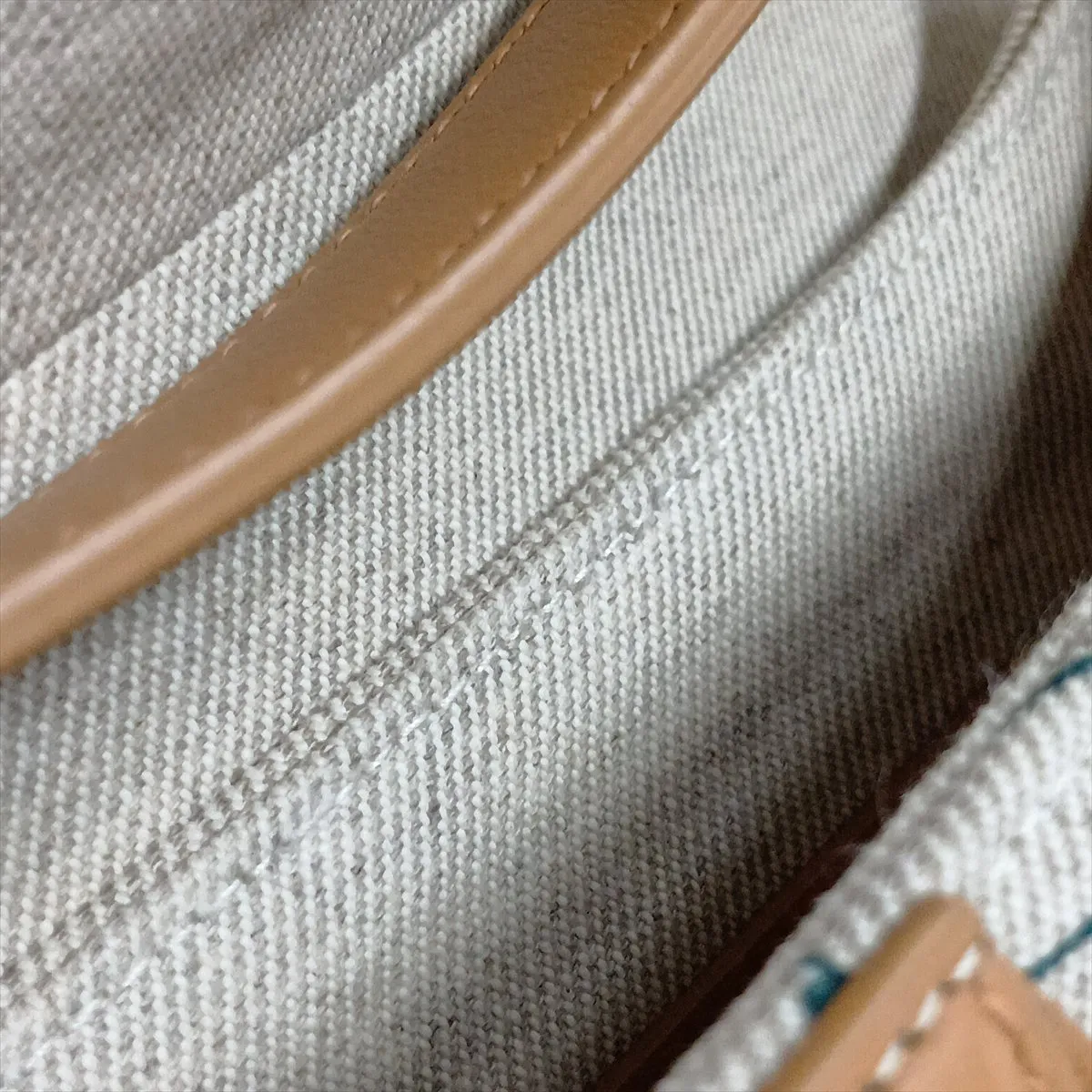 Saddle Canvas x Leather 2-Way Handbag, Beige, Star Mark — view 10