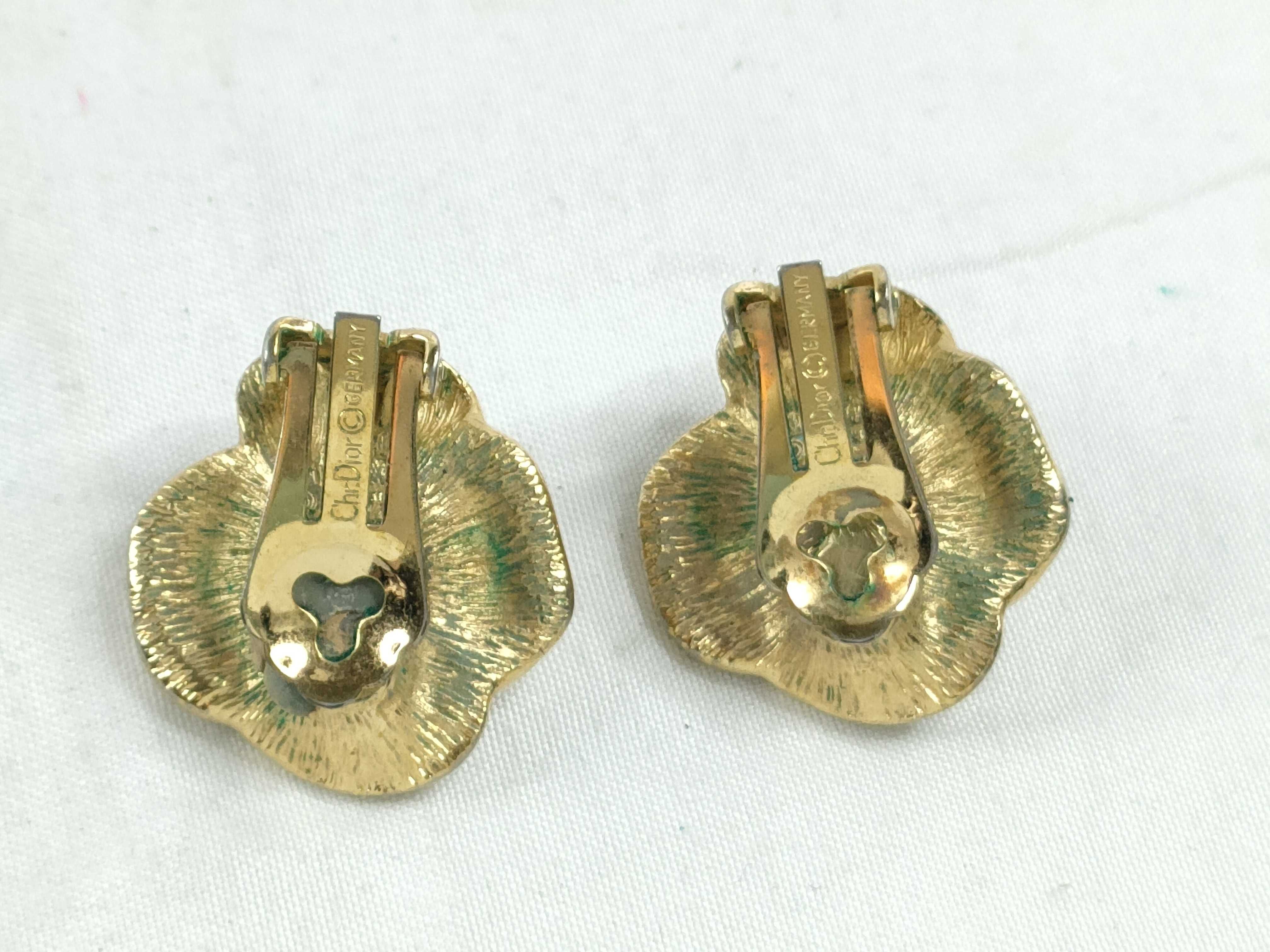 Flower Earrings, Faux Pearl x Gold Plated Earrings — view 2