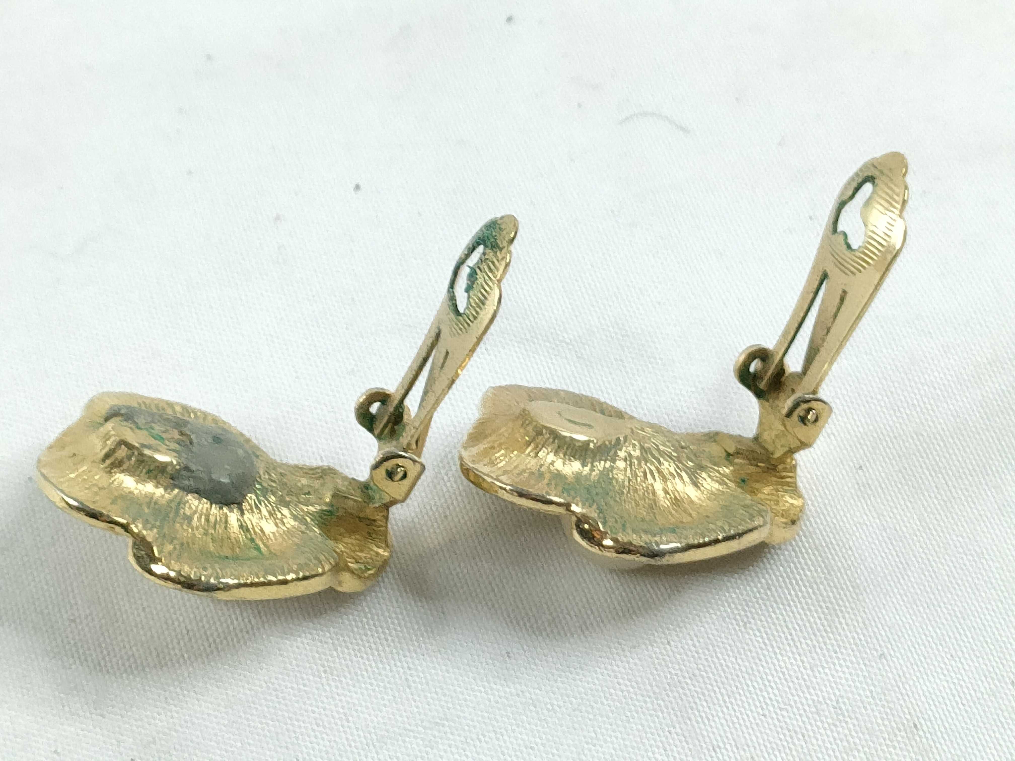 Flower Earrings, Faux Pearl x Gold Plated Earrings — view 3