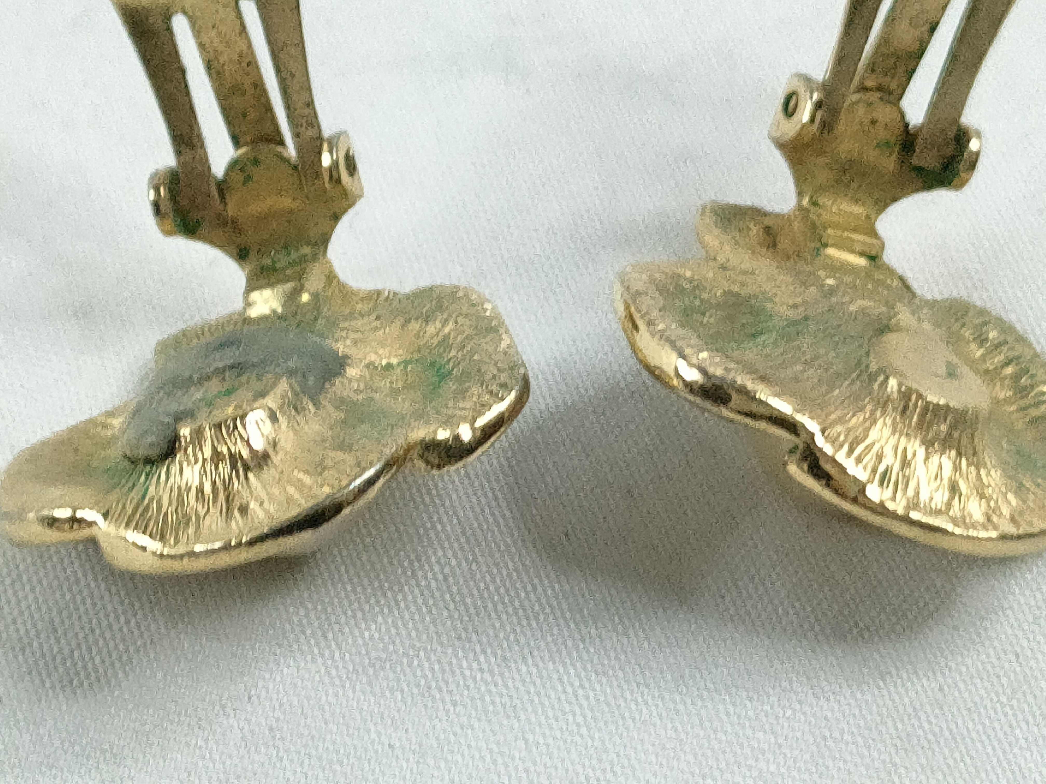 Flower Earrings, Faux Pearl x Gold Plated Earrings — view 5