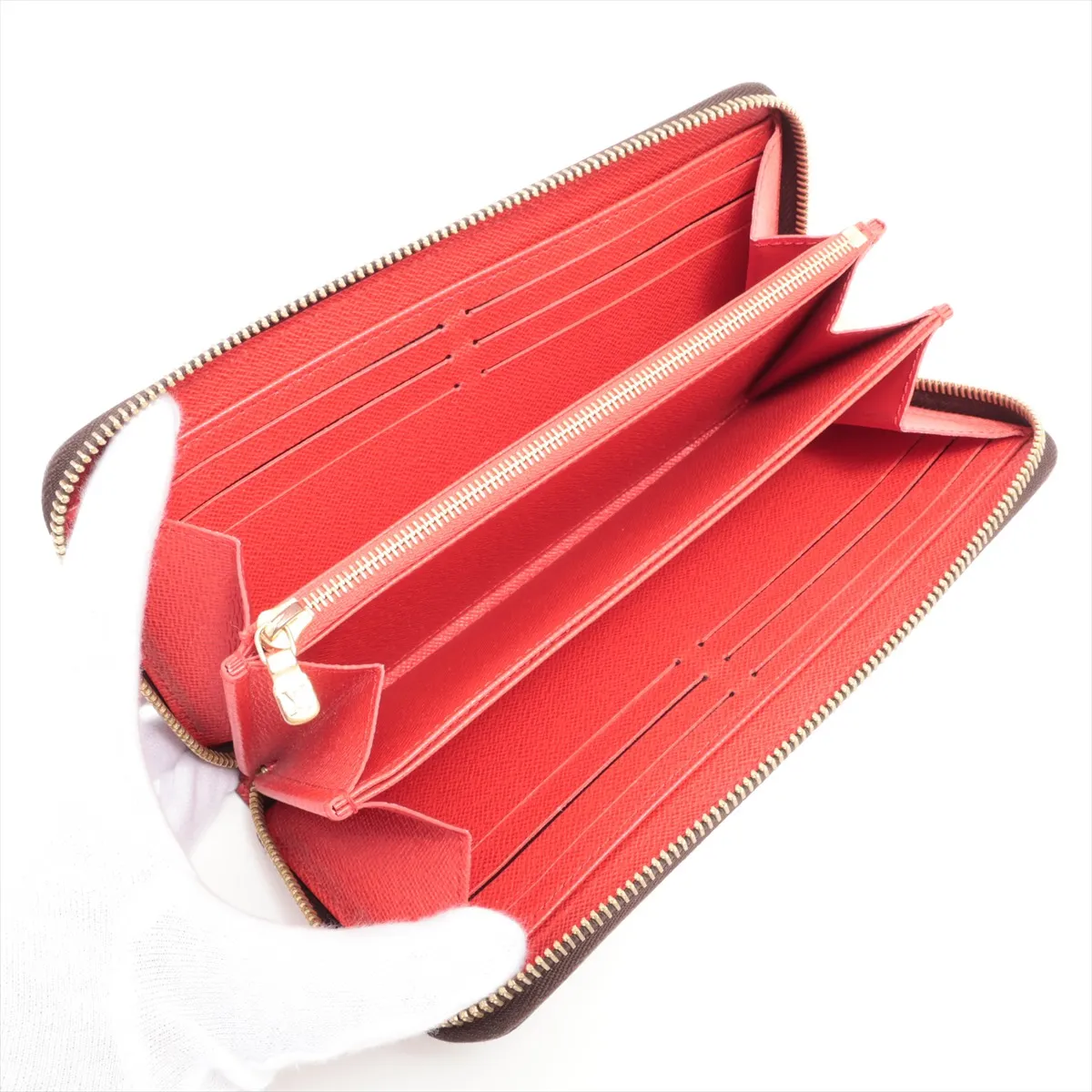 Monogram Zippy Wallet M41896 Serial Unknown Coquelicot Round Zip Wallet — view 3