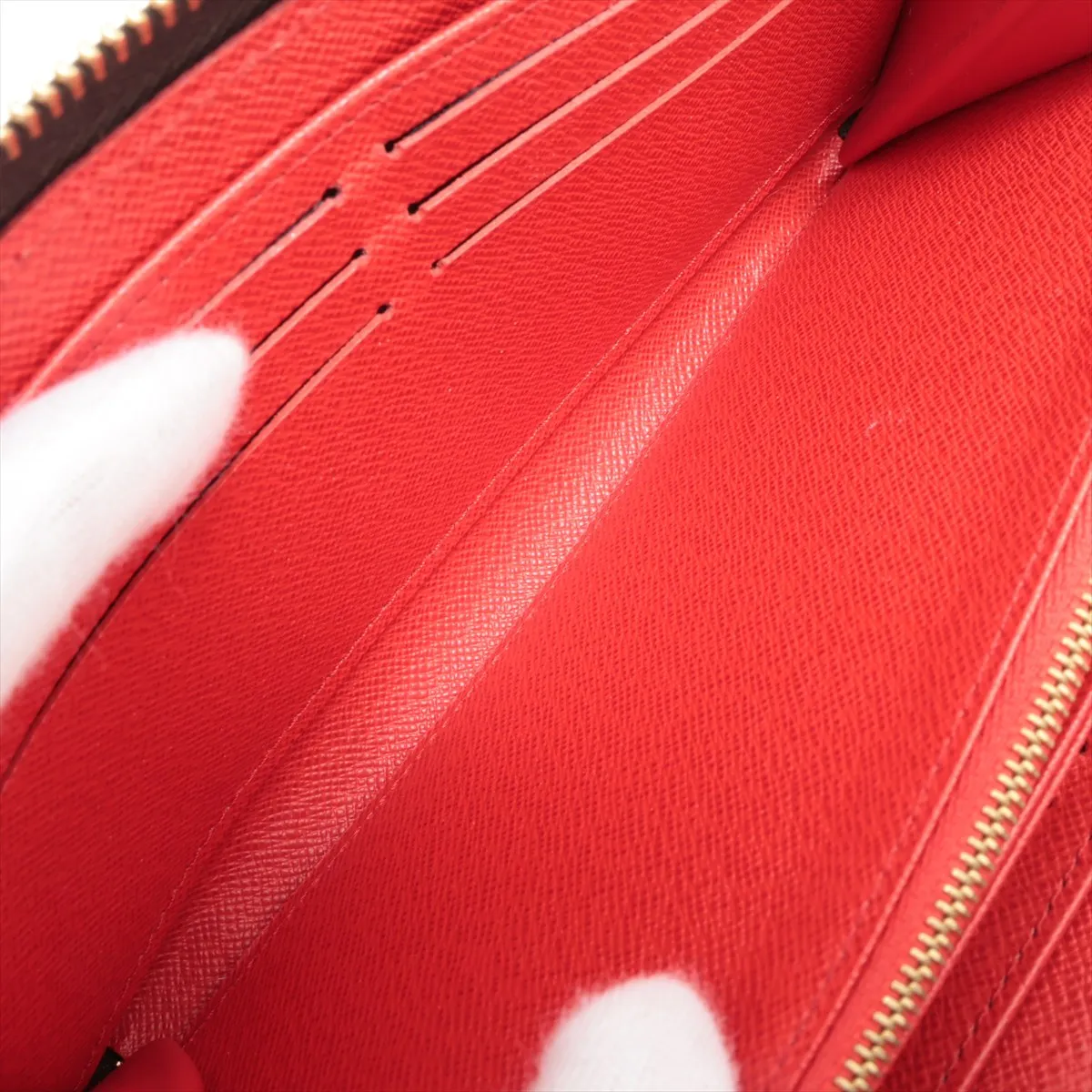 Monogram Zippy Wallet M41896 Serial Unknown Coquelicot Round Zip Wallet — view 5