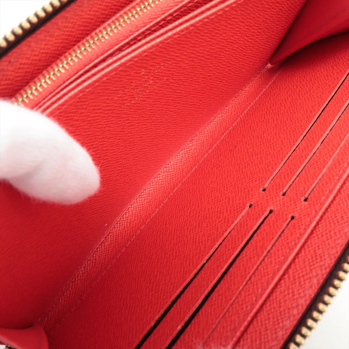 Monogram Zippy Wallet M41896 Serial Unknown Coquelicot Round Zip Wallet — view 8