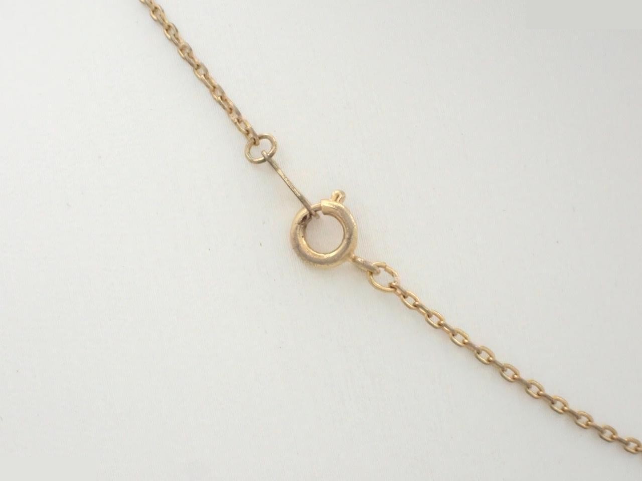 Gold necklace, chain approximately 37cm — view 2