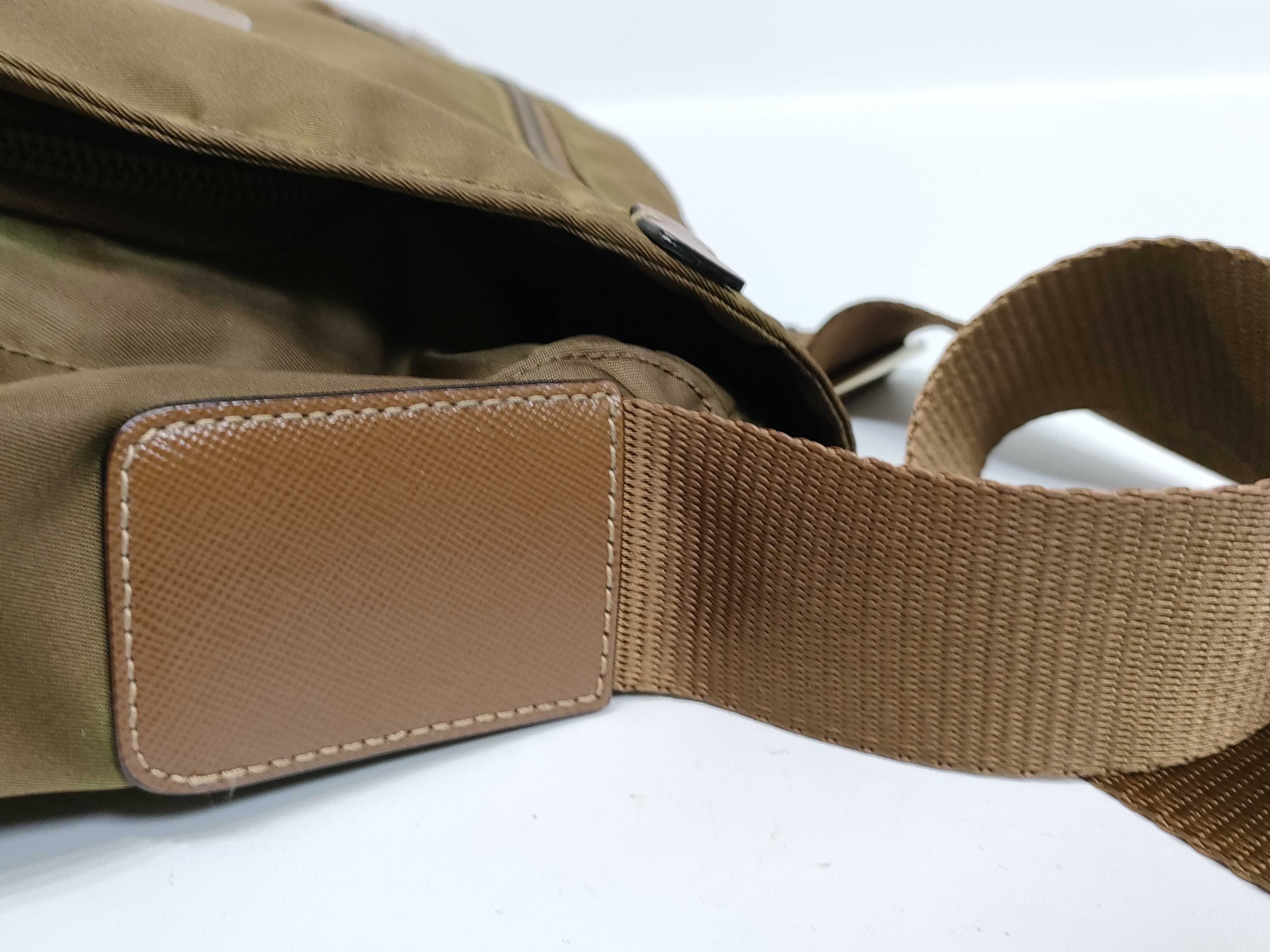 Nylon Messenger Bag, Khaki Shoulder Bag — view 5