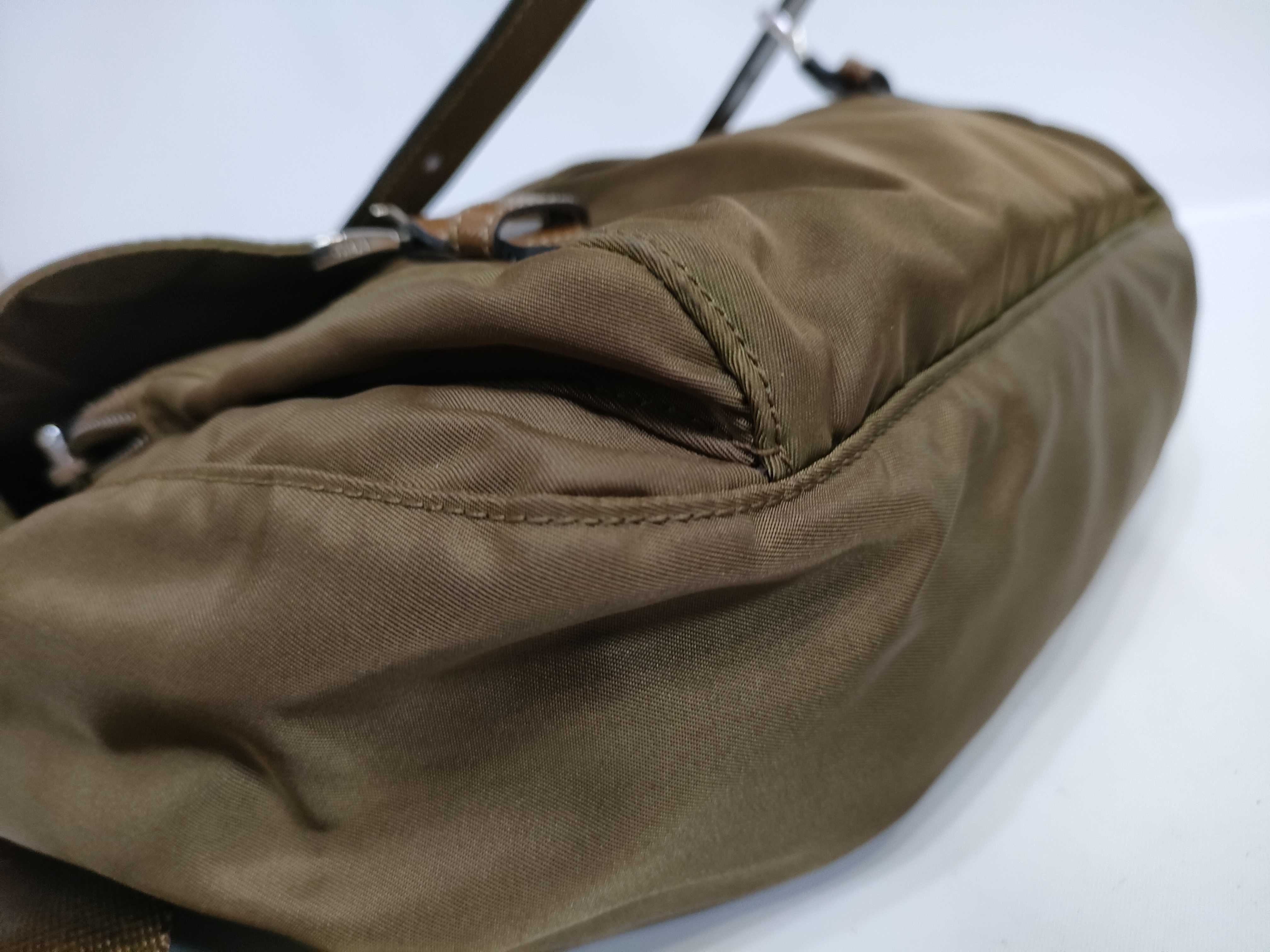 Nylon Messenger Bag, Khaki Shoulder Bag — view 7