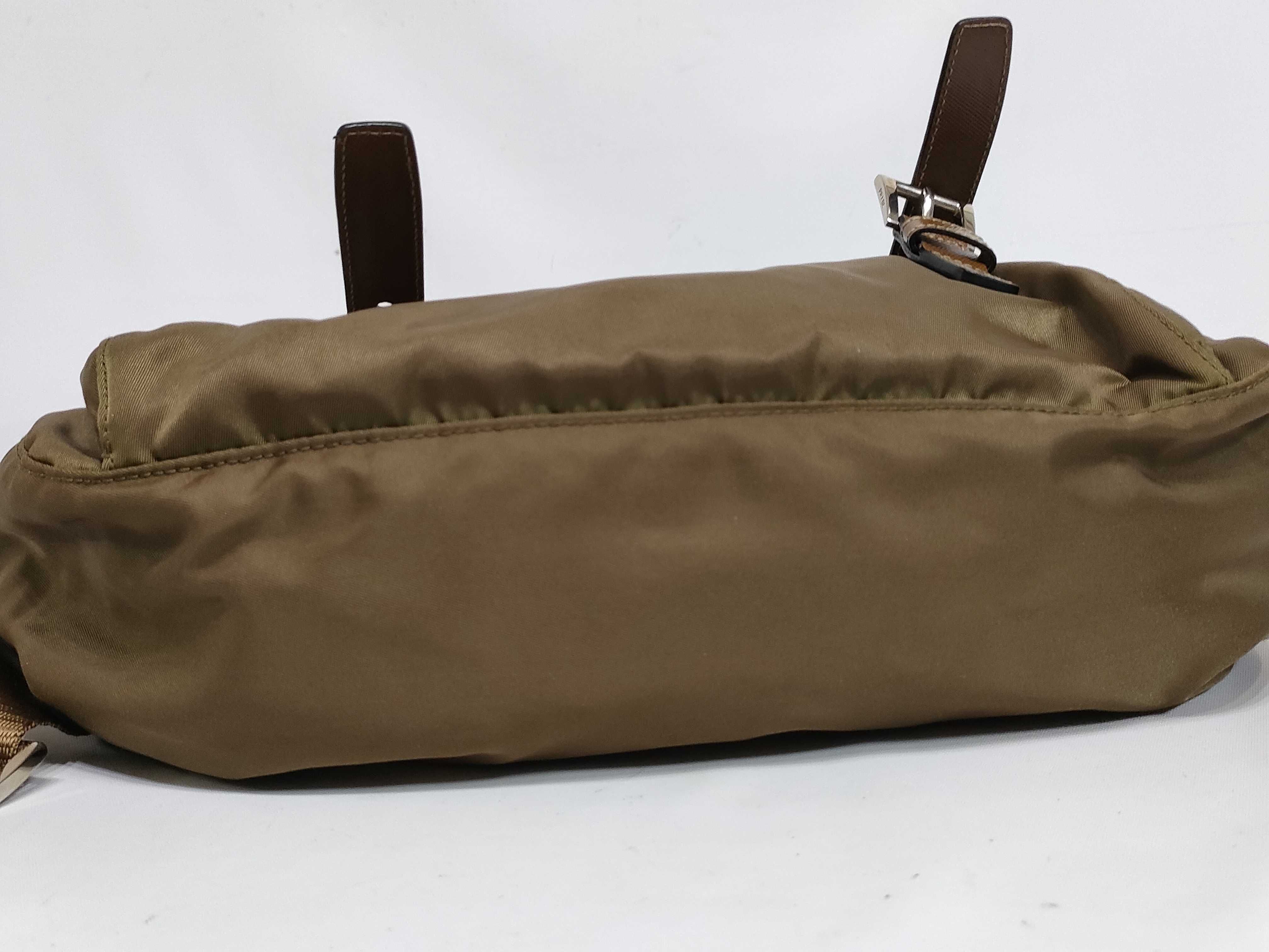 Nylon Messenger Bag, Khaki Shoulder Bag — view 8