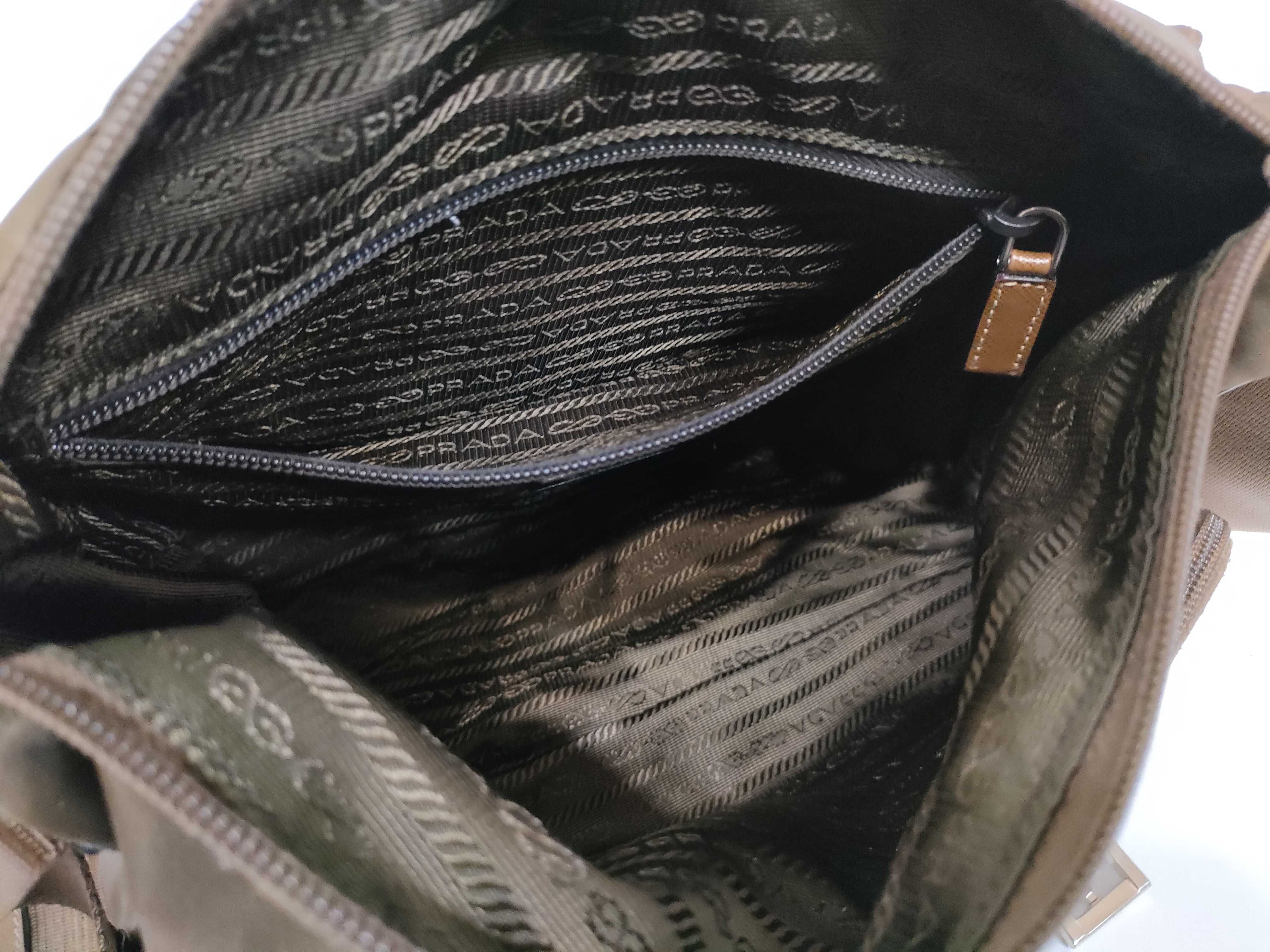 Nylon Messenger Bag, Khaki Shoulder Bag — view 10