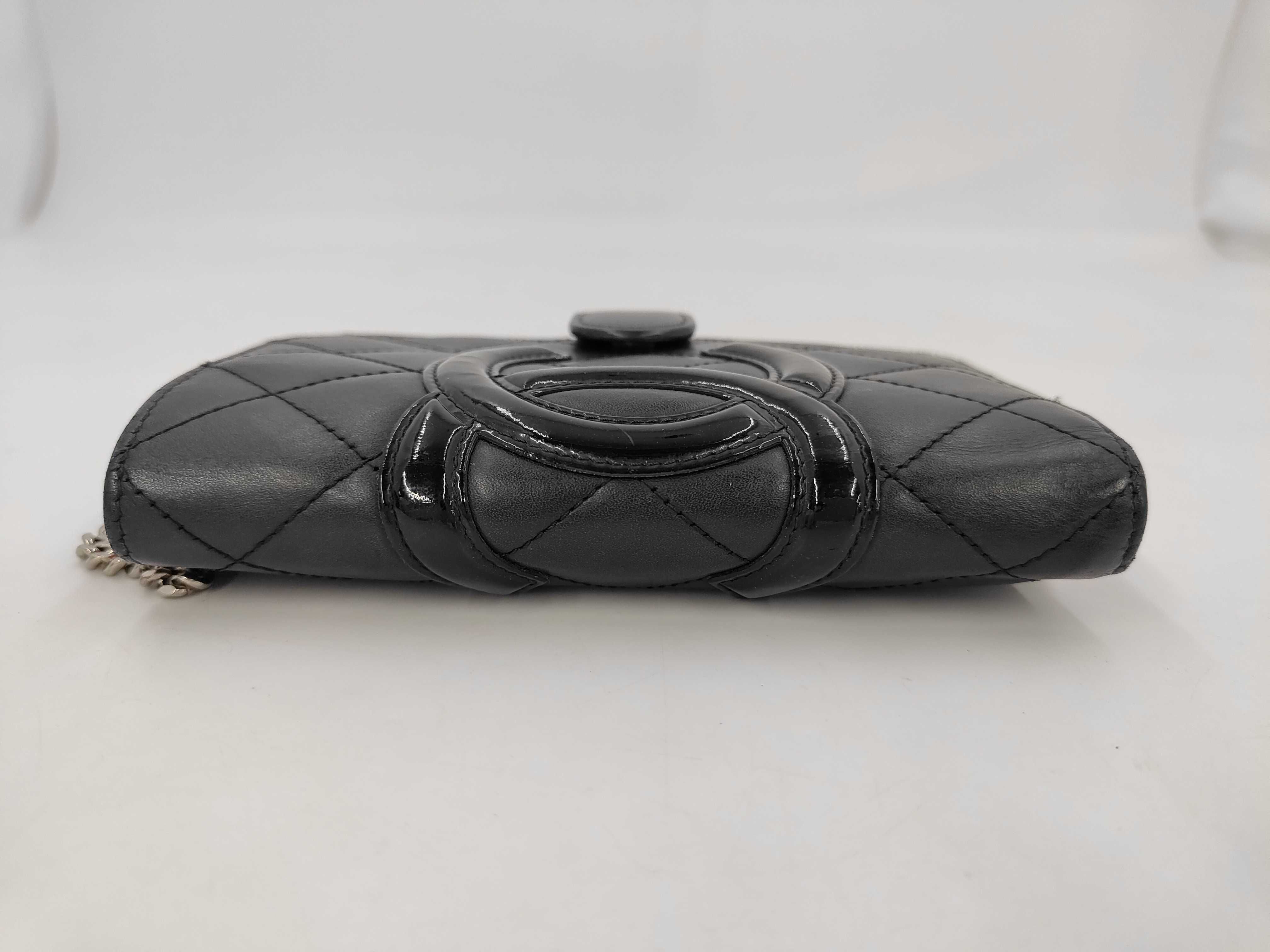 Black Calfskin Cambon Matelassé Wallet (Serial Number 18) — view 3