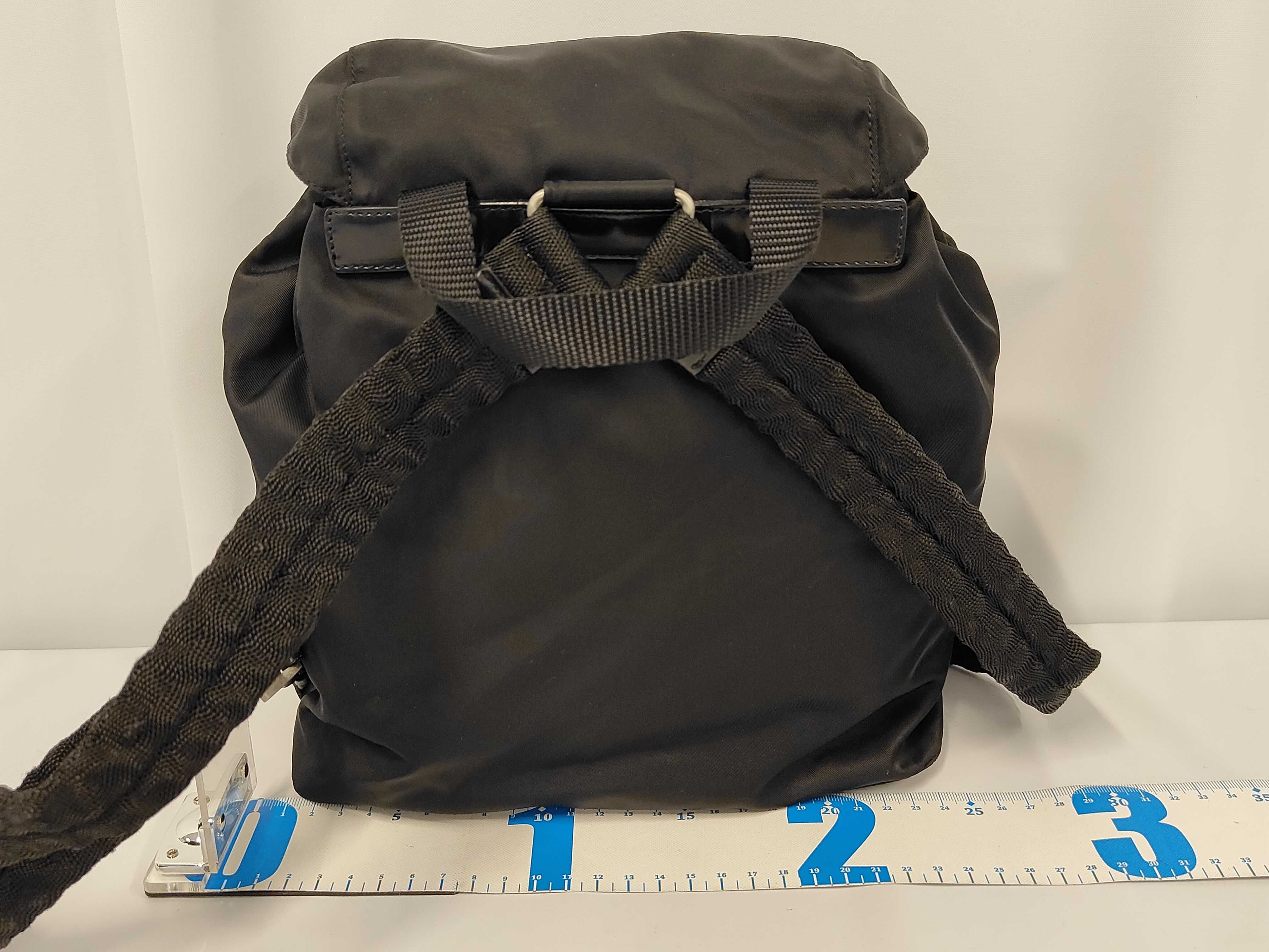 nylon backpack, black backpack. — view 2