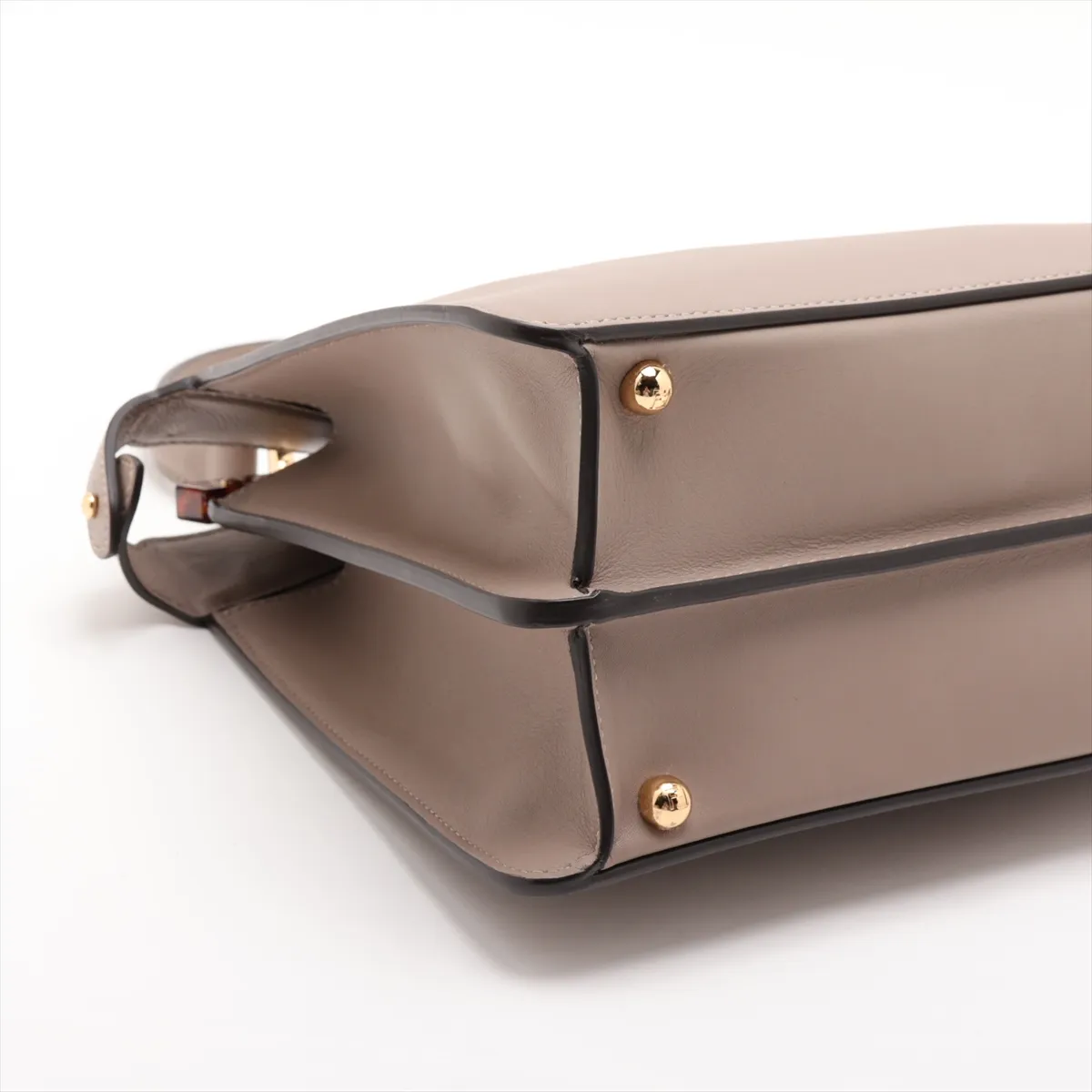 Peekaboo I.U Medium Leather 2-Way Handbag, Beige, 8BN321 — view 4