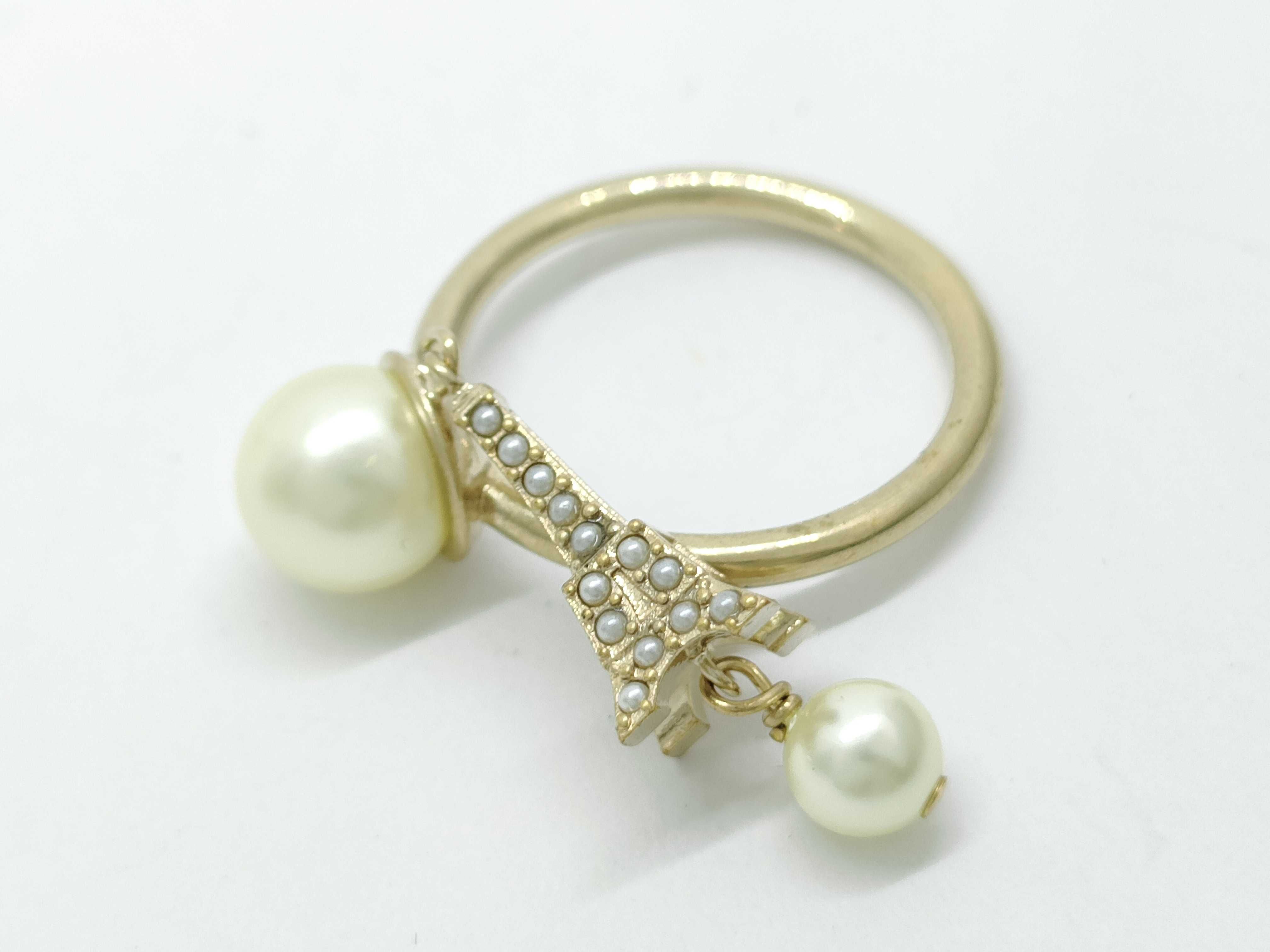 Resin Pearl Eiffel Tower Ring 3.2g — view 8