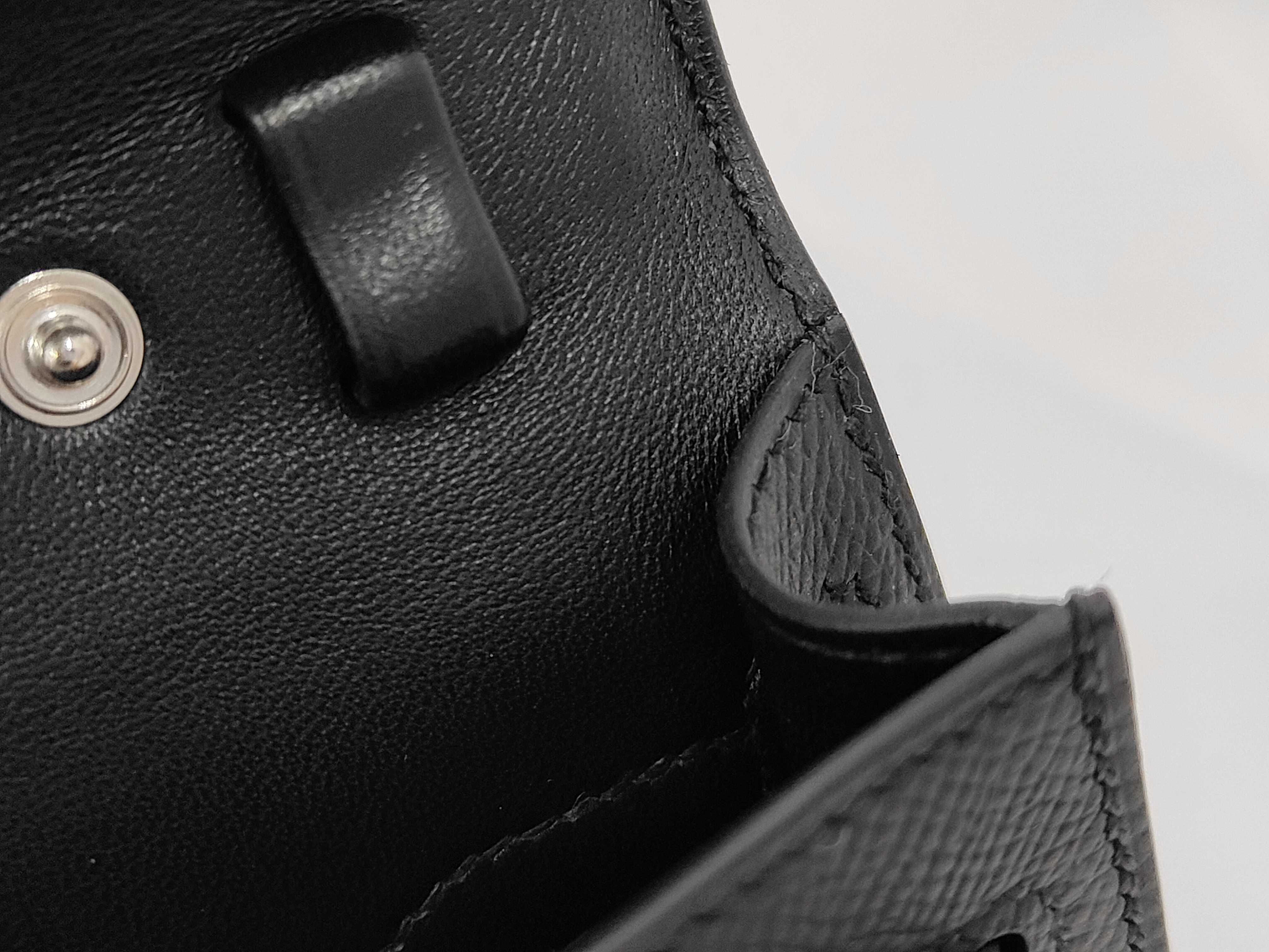 Kelly Elan Black Epsom Electrum Shoulder Bag (G stamp) — view 6