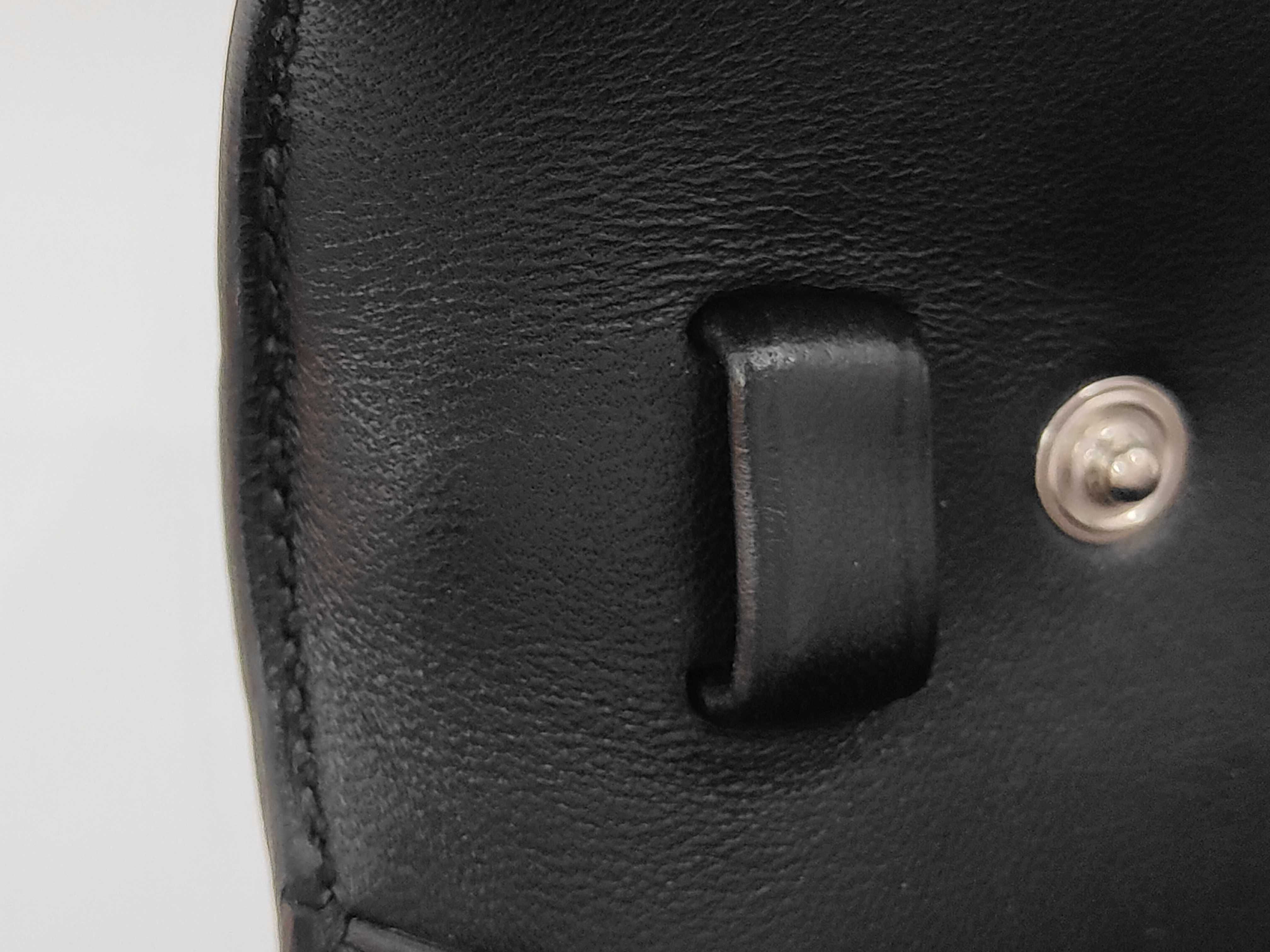 Kelly Elan Black Epsom Electrum Shoulder Bag (G stamp) — view 7