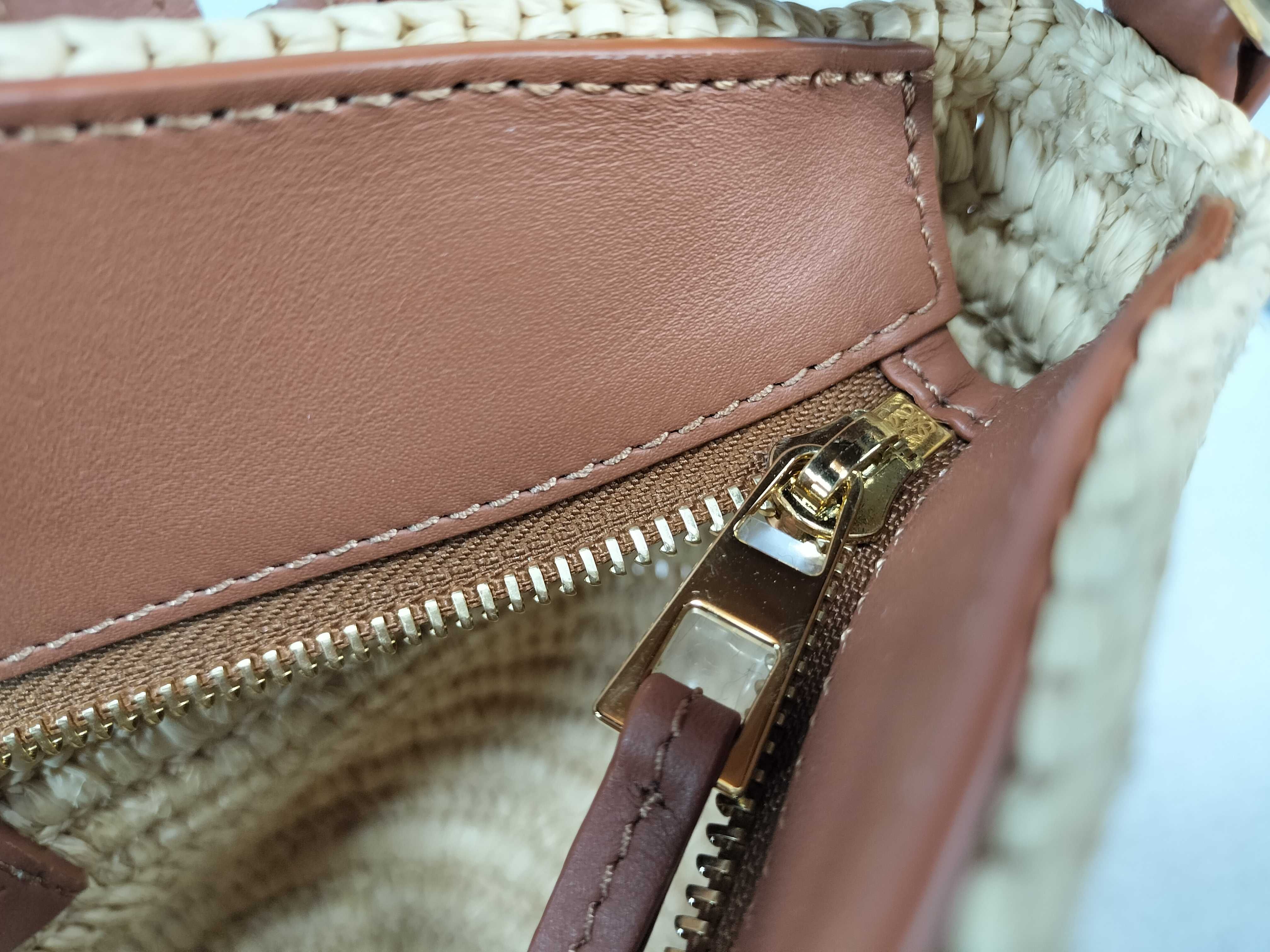 TH-522604 Eclipse pochette in raffia and calfskin Beige Shoulder Bag - G Shoulder Bag — view 12